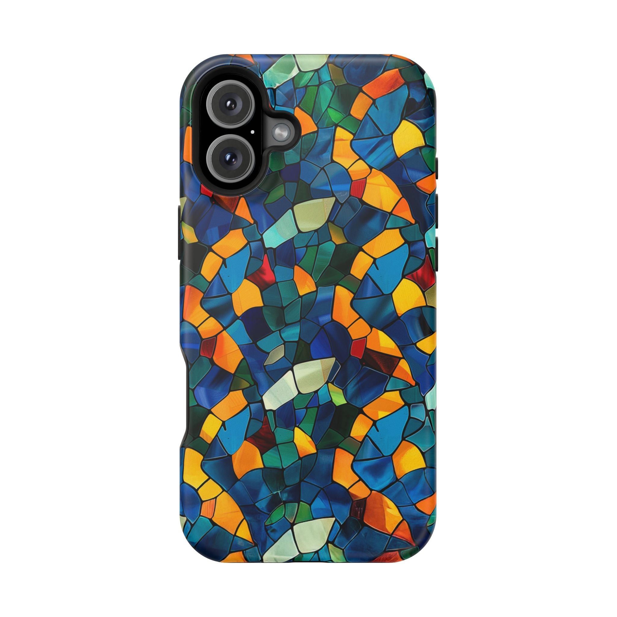 Stained Glass Mosaic Magnetic Impact Phone Case — Durable Protective Cover