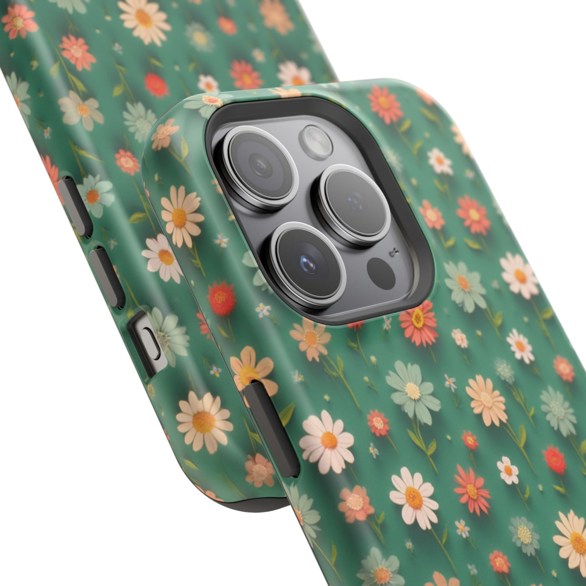 Floral Daisy Magnetic Impact-Resistant Phone Case