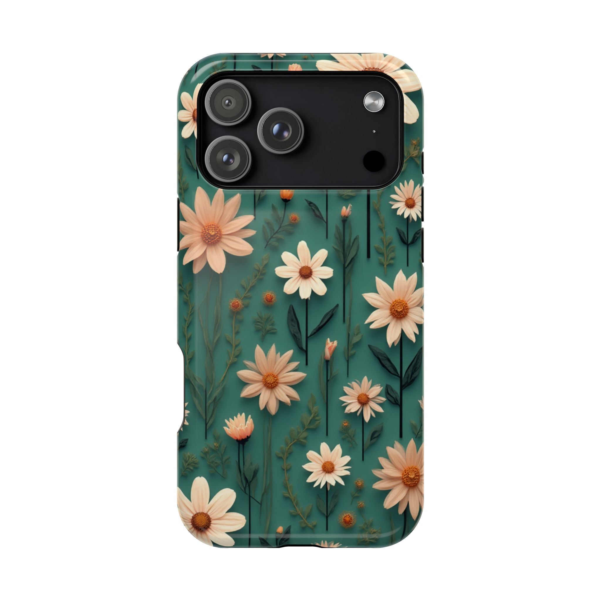 Floral Daisy Magnetic Impact-Resistant Phone Case