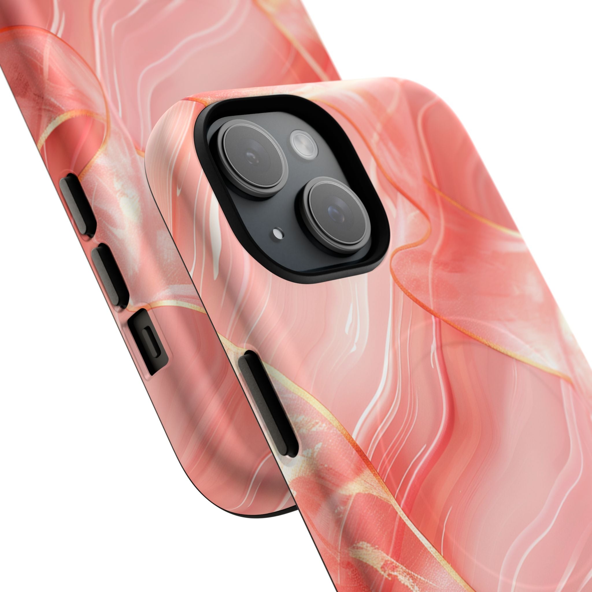 Pink Marble Magnetic Phone Case — Tough Protective iPhone Cover