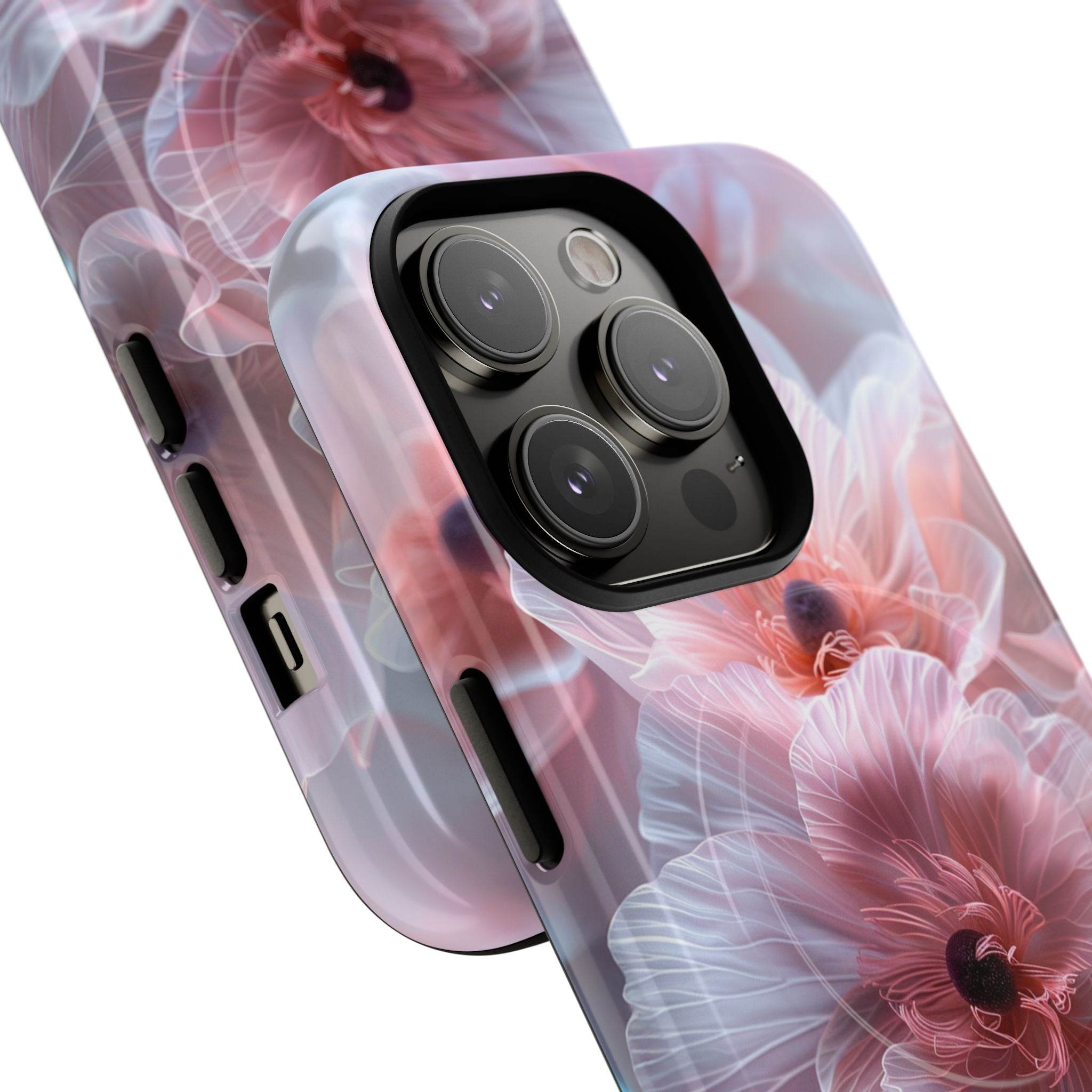 Floral Dream Tough Magnetic Phone Case — Pink Soft Petal Design