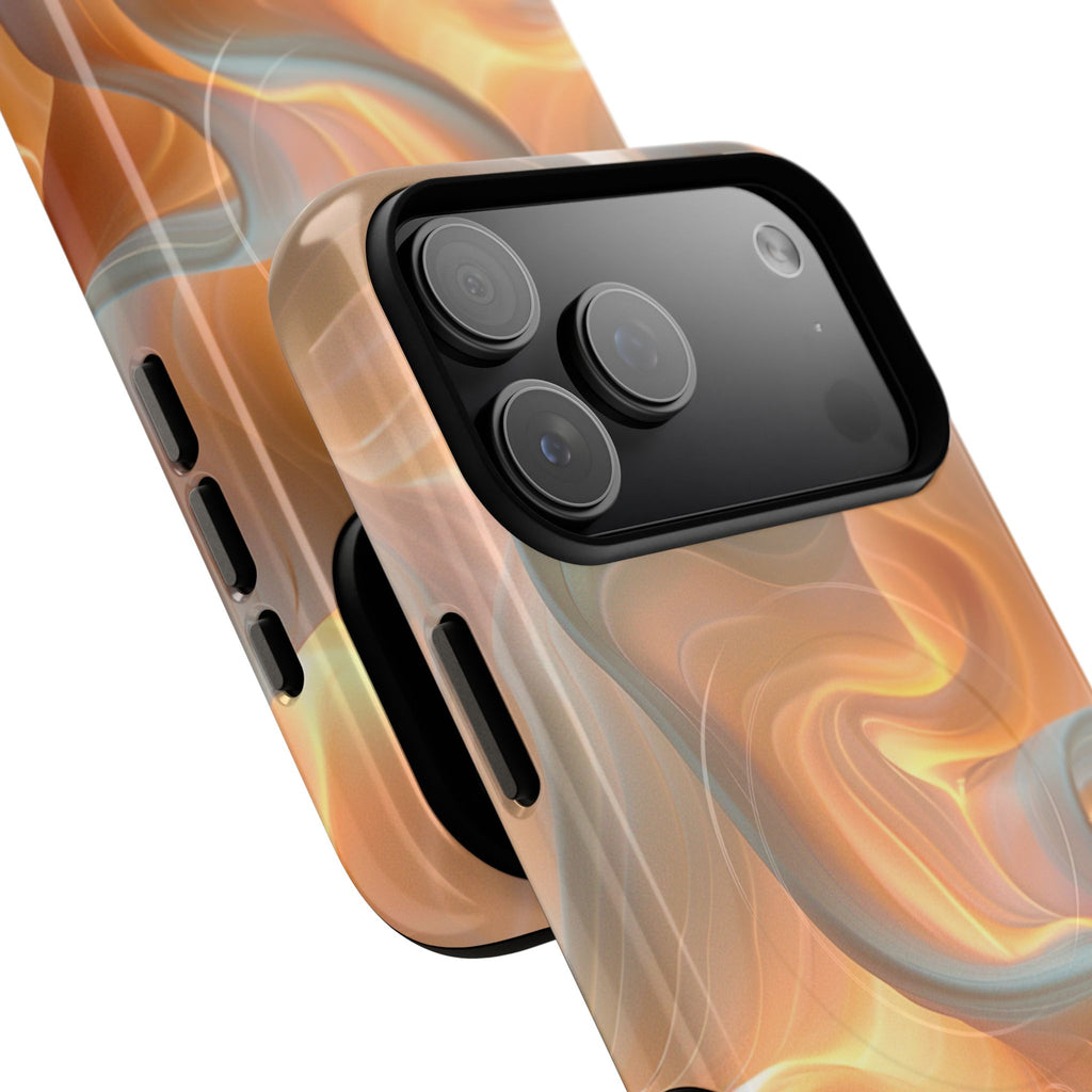 Marbled Amber Swirl Tough Magnetic Case