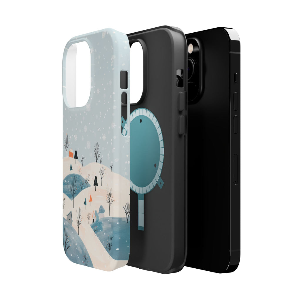 Winter Snowy Hills Magnetic Impact Phone Case — Cute Scenic Landscape iPhone Cover