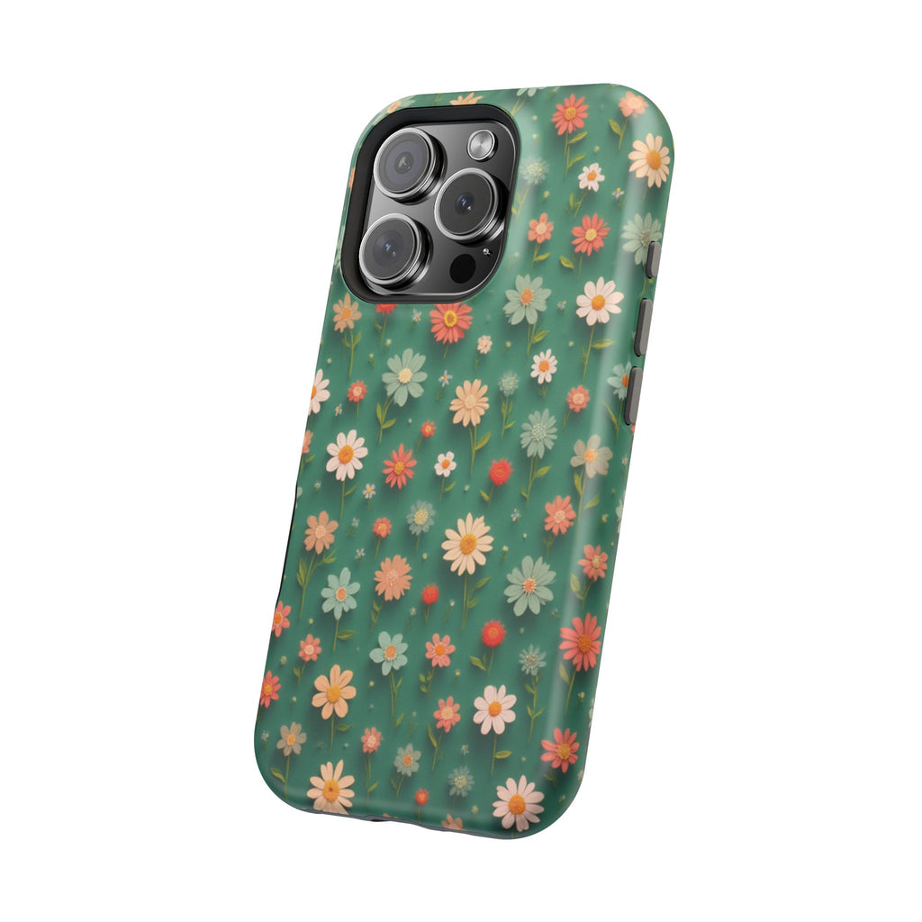 Floral Daisy Magnetic Impact-Resistant Phone Case