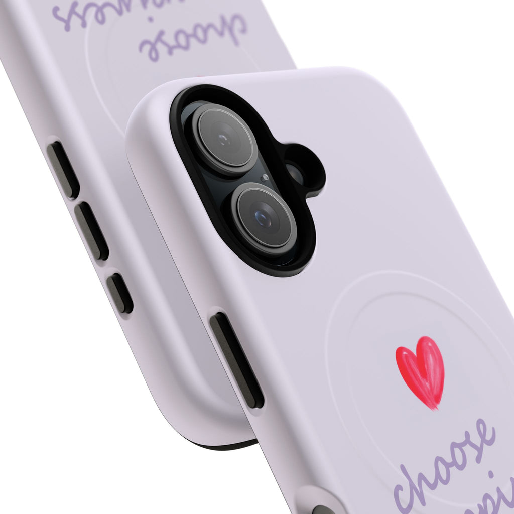 Tough Magnetic Case — "Choose Happiness" Heart Phone Cover
