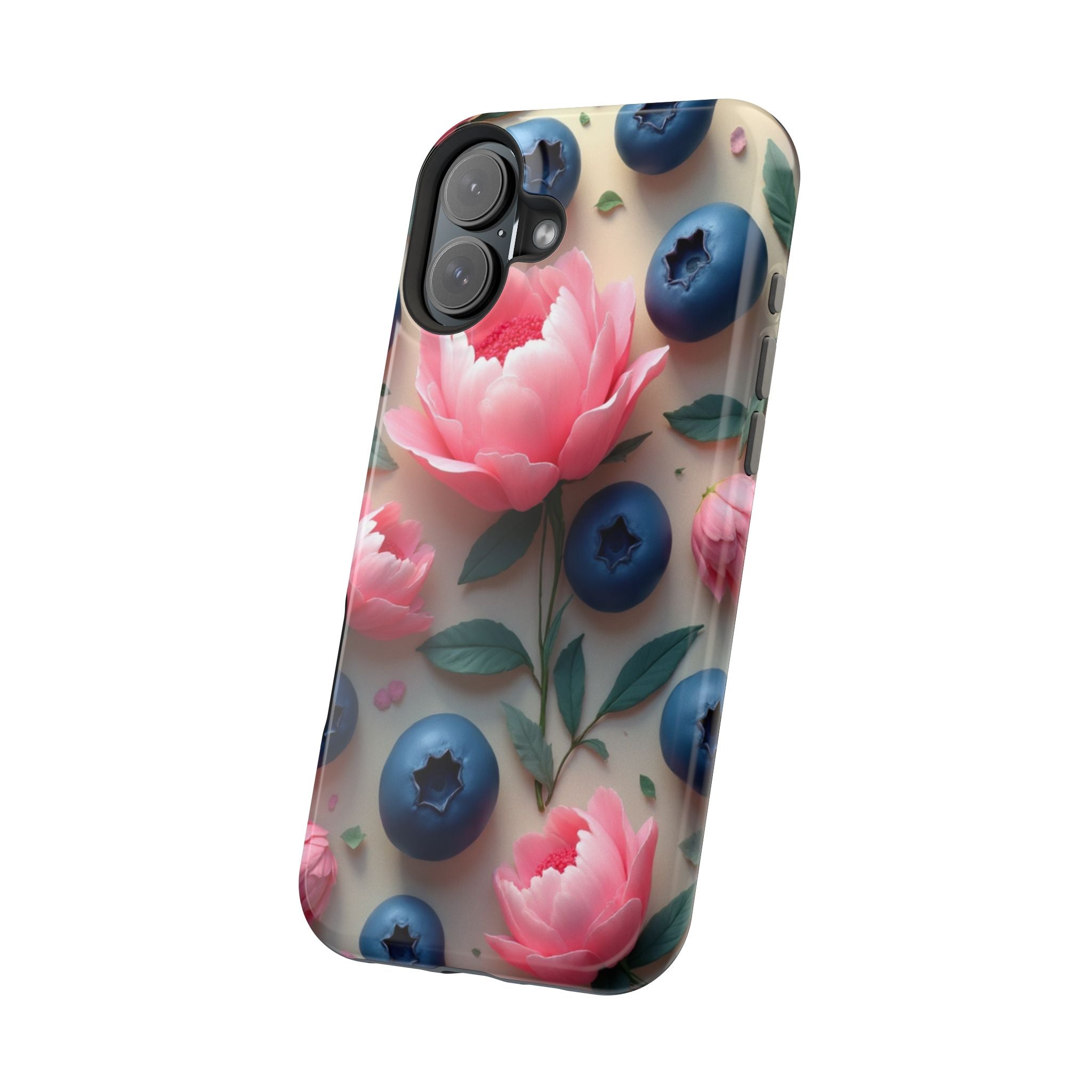 Floral Blueberry Phone Case — Magnetic Impact-Resistant