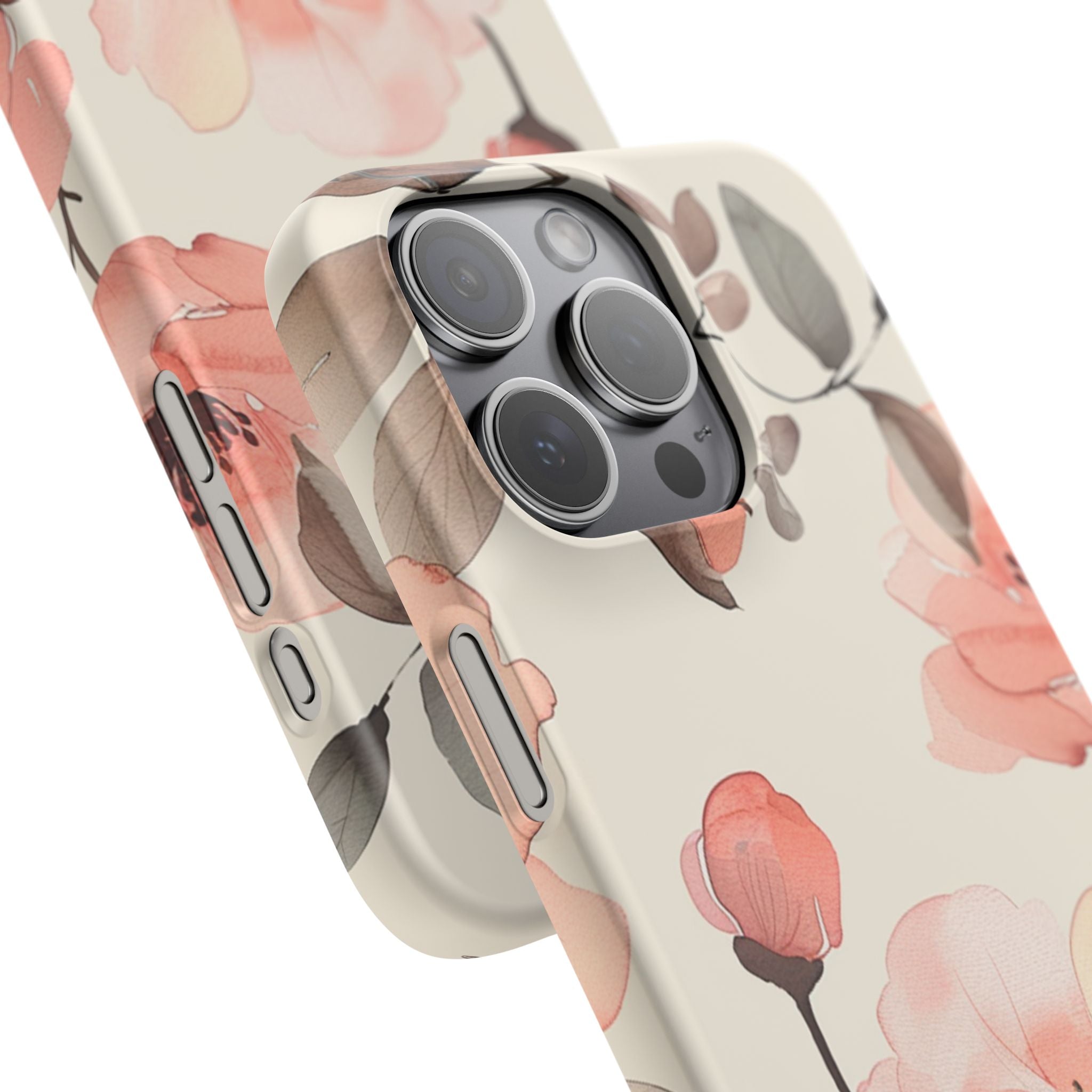 Floral Snap Phone Case — Blush Watercolor Poppies