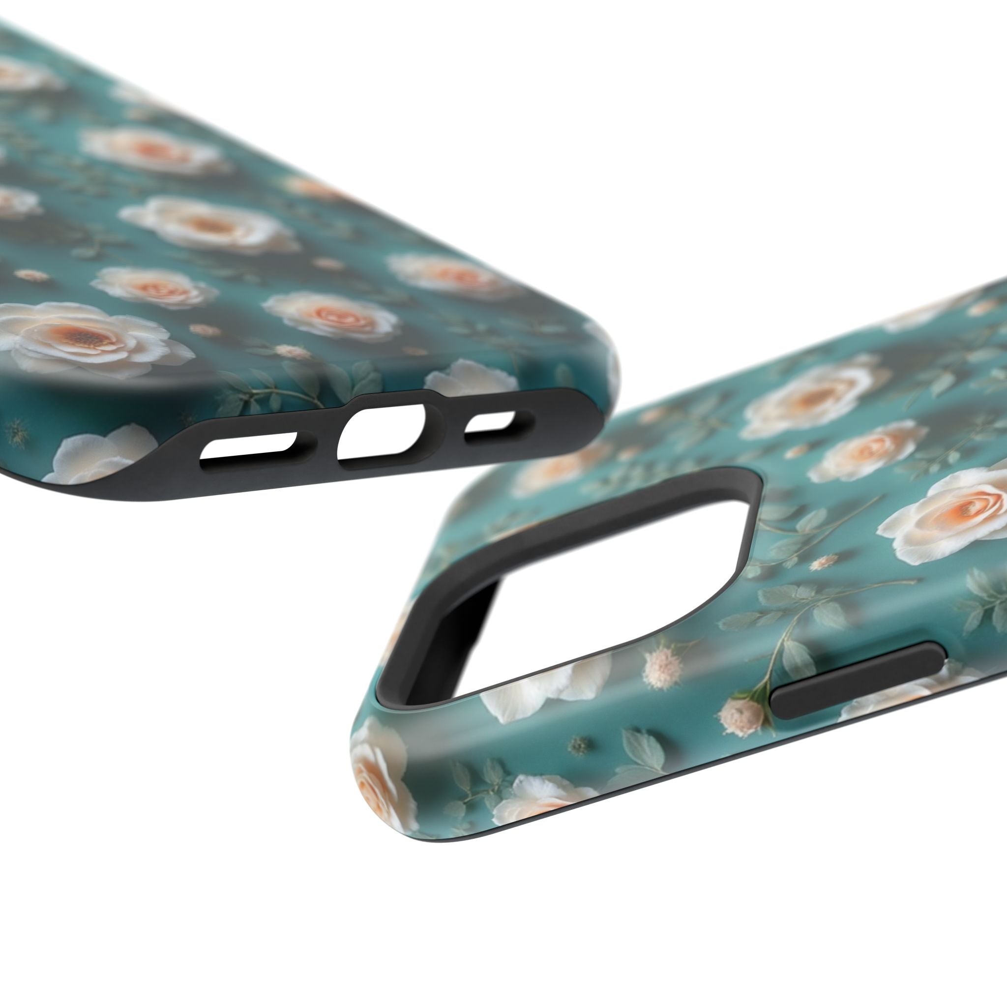 Floral Rose Pattern Magnetic Impact-Resistant Phone Case