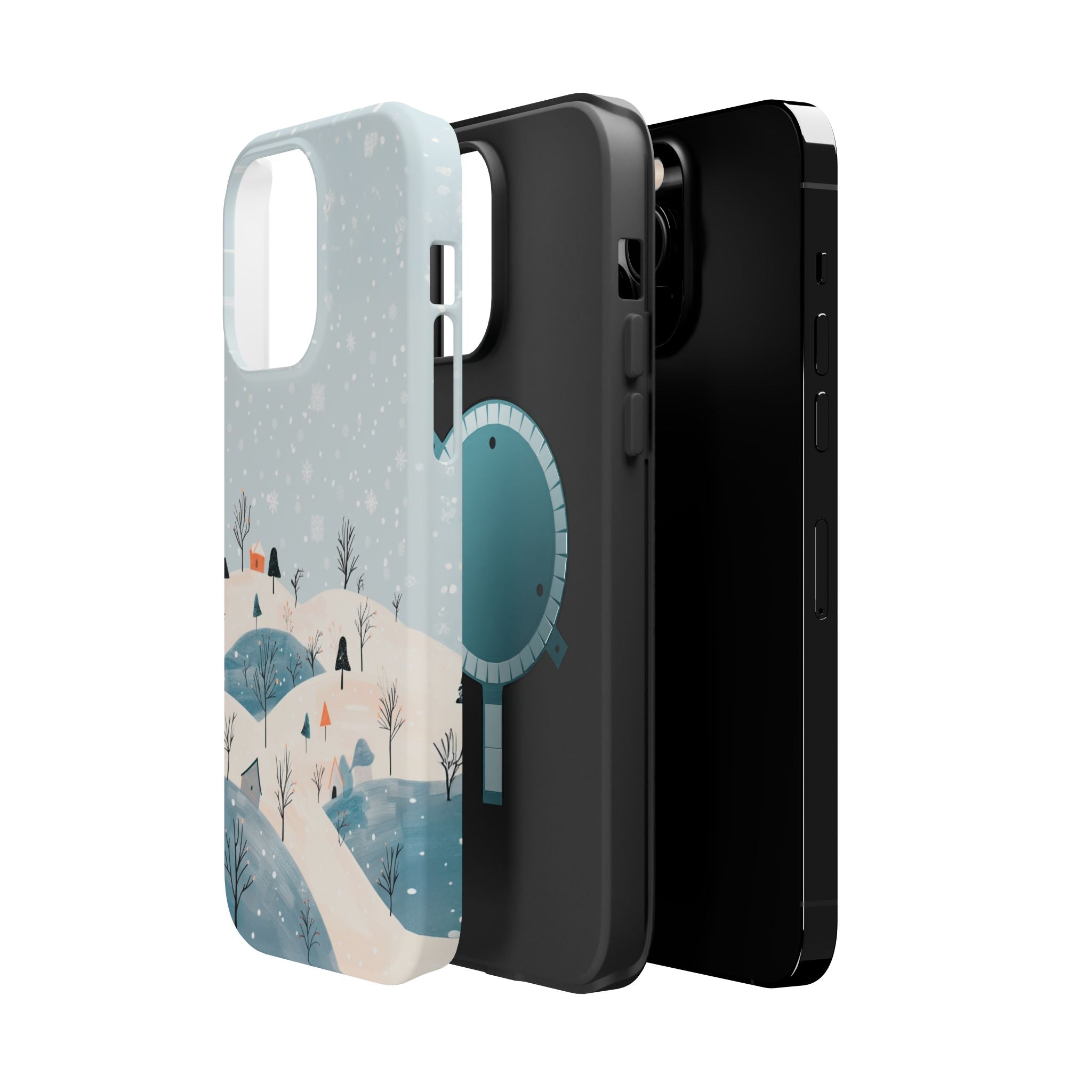 Winter Snowy Hills Magnetic Impact Phone Case — Cute Scenic Landscape iPhone Cover