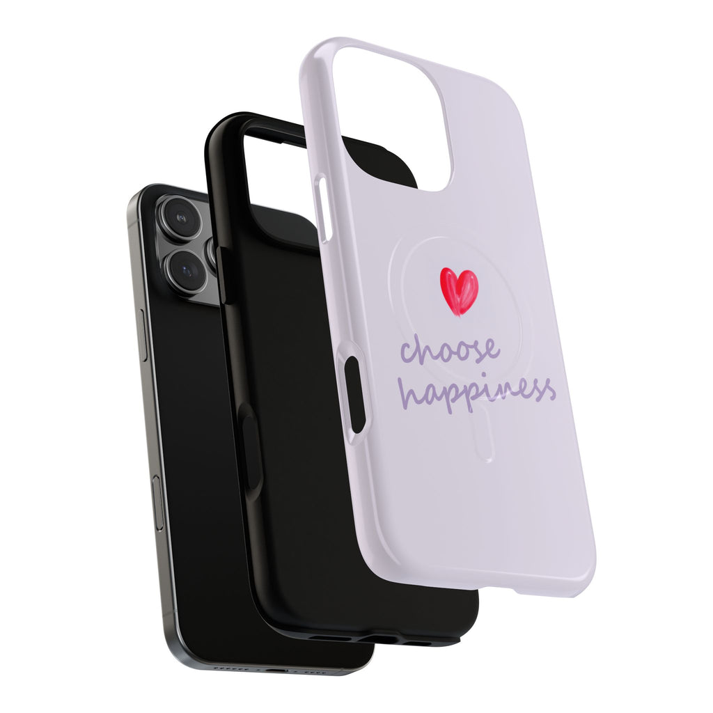 Tough Magnetic Case — "Choose Happiness" Heart Phone Cover