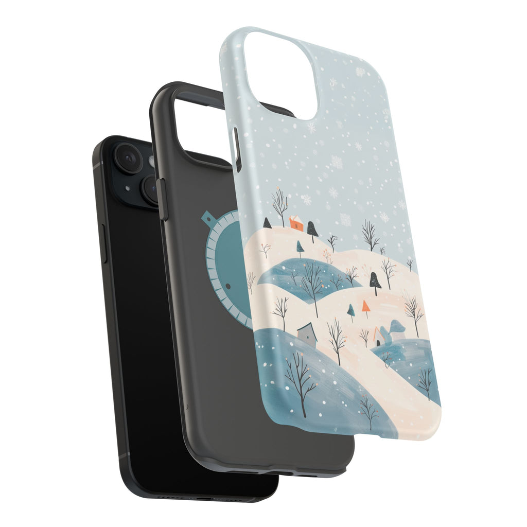 Winter Snowy Hills Magnetic Impact Phone Case — Cute Scenic Landscape iPhone Cover