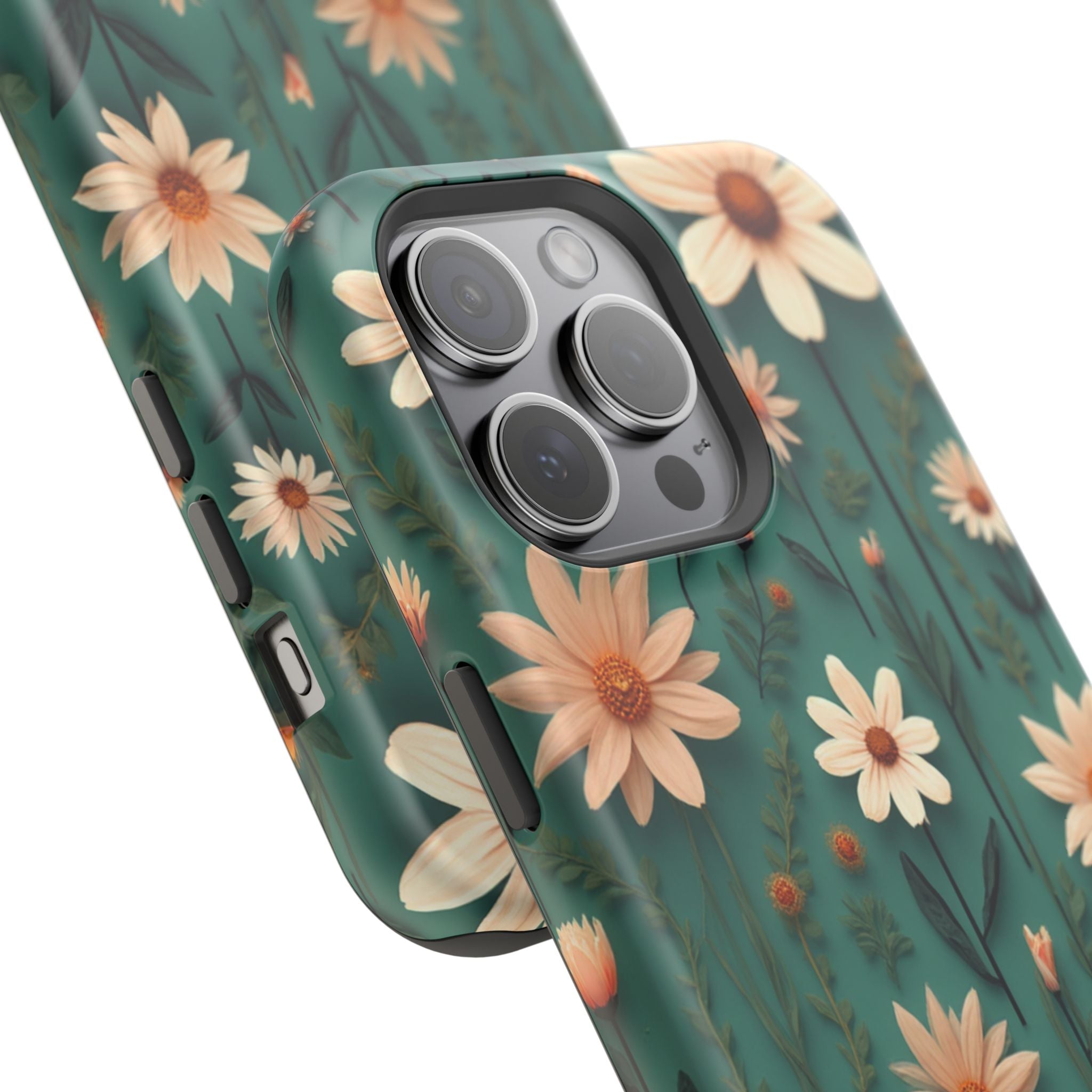 Floral Daisy Magnetic Impact-Resistant Phone Case