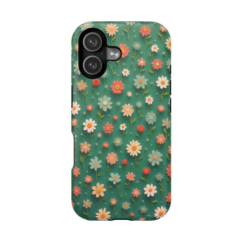 Floral Daisy Magnetic Impact-Resistant Phone Case