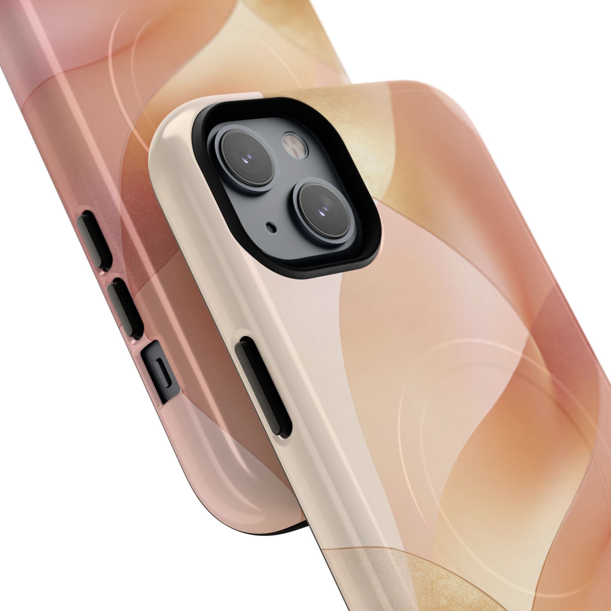 Magnetic Tough Phone Case — Abstract Peach Wave Armor