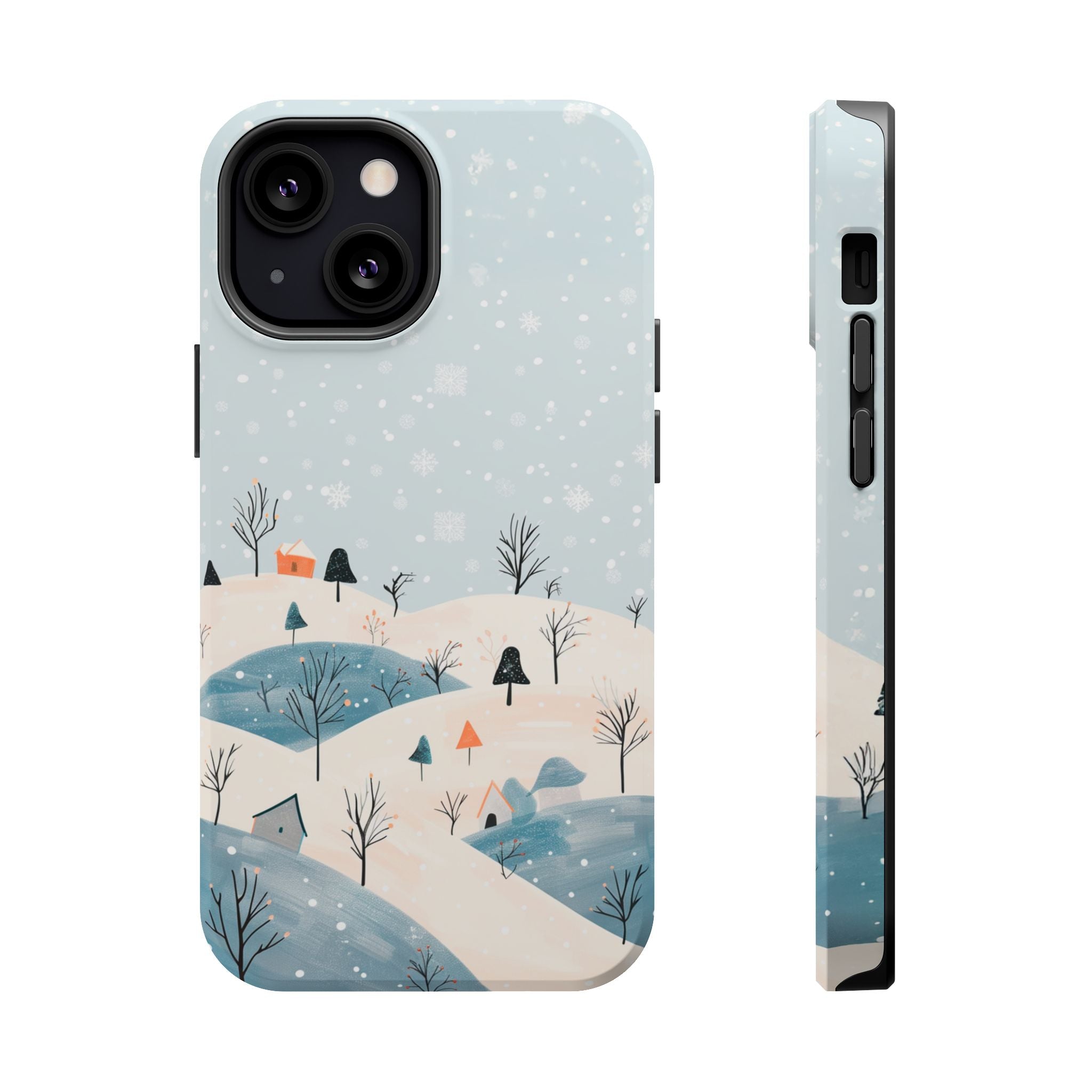 Winter Snowy Hills Magnetic Impact Phone Case — Cute Scenic Landscape iPhone Cover