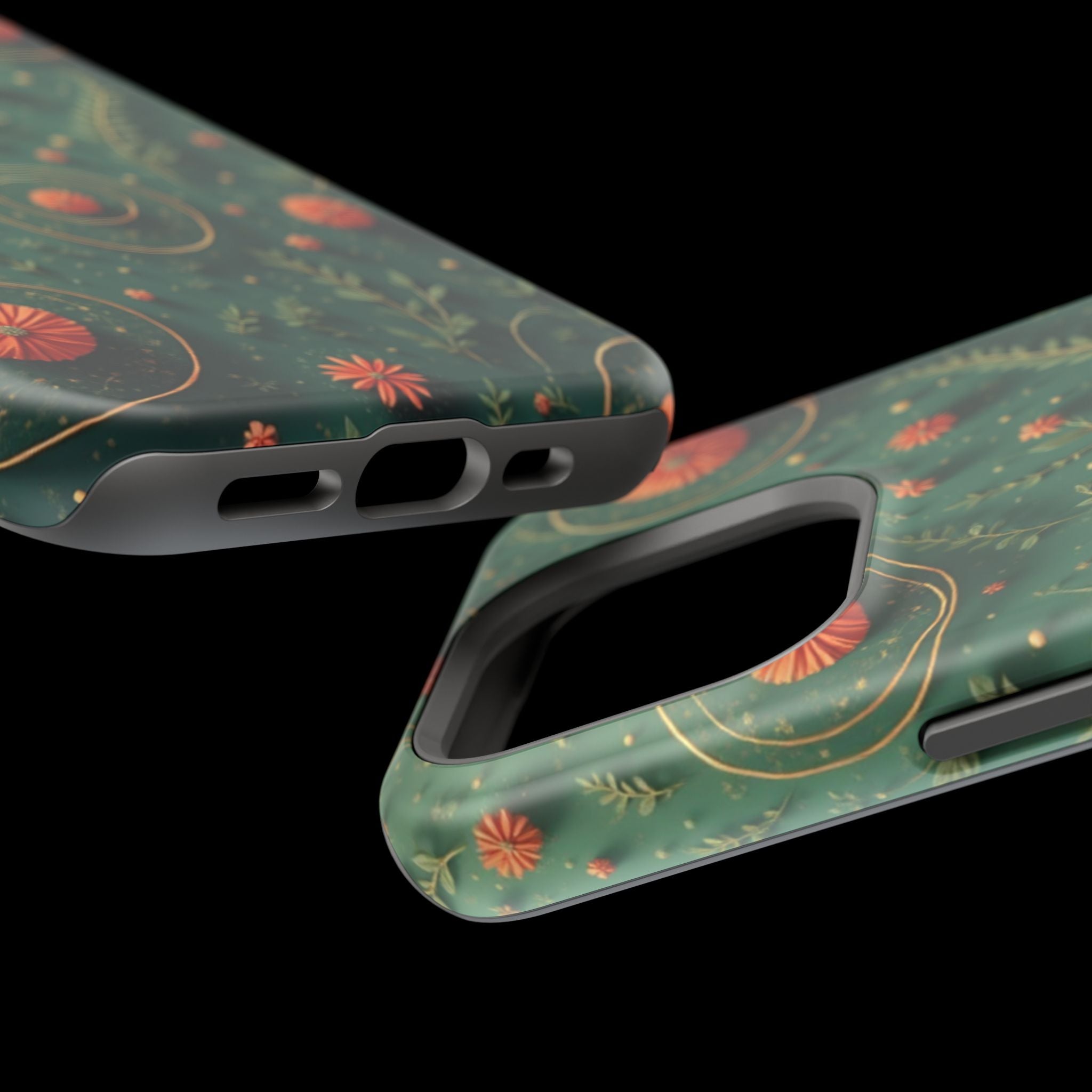 Floral Green Magnetic Impact Phone Case — Protective Botanical Design