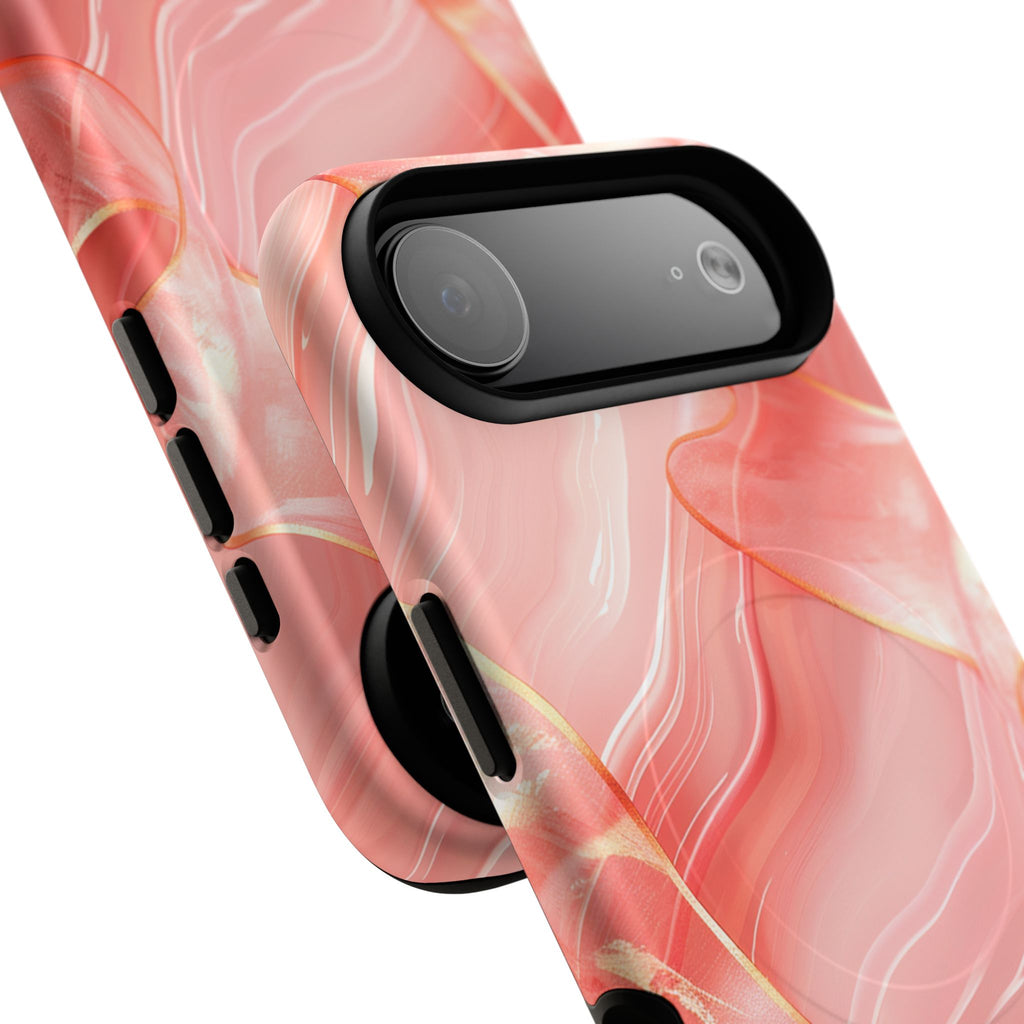 Pink Marble Magnetic Phone Case — Tough Protective iPhone Cover