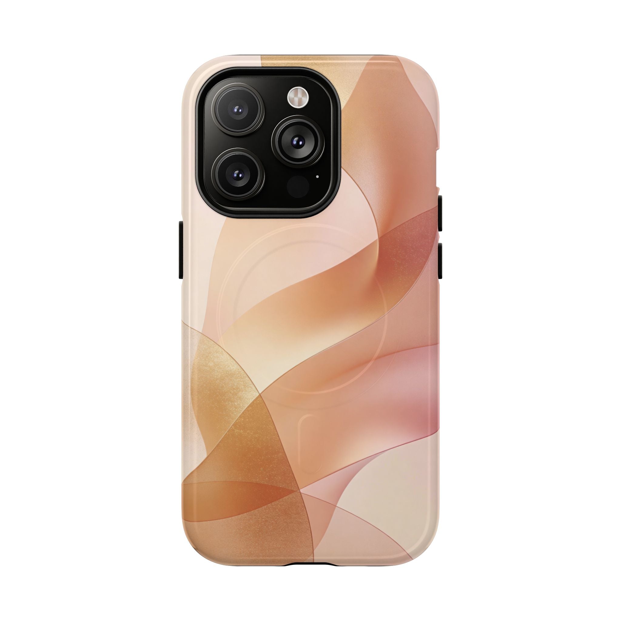 Magnetic Tough Phone Case — Abstract Peach Wave Armor