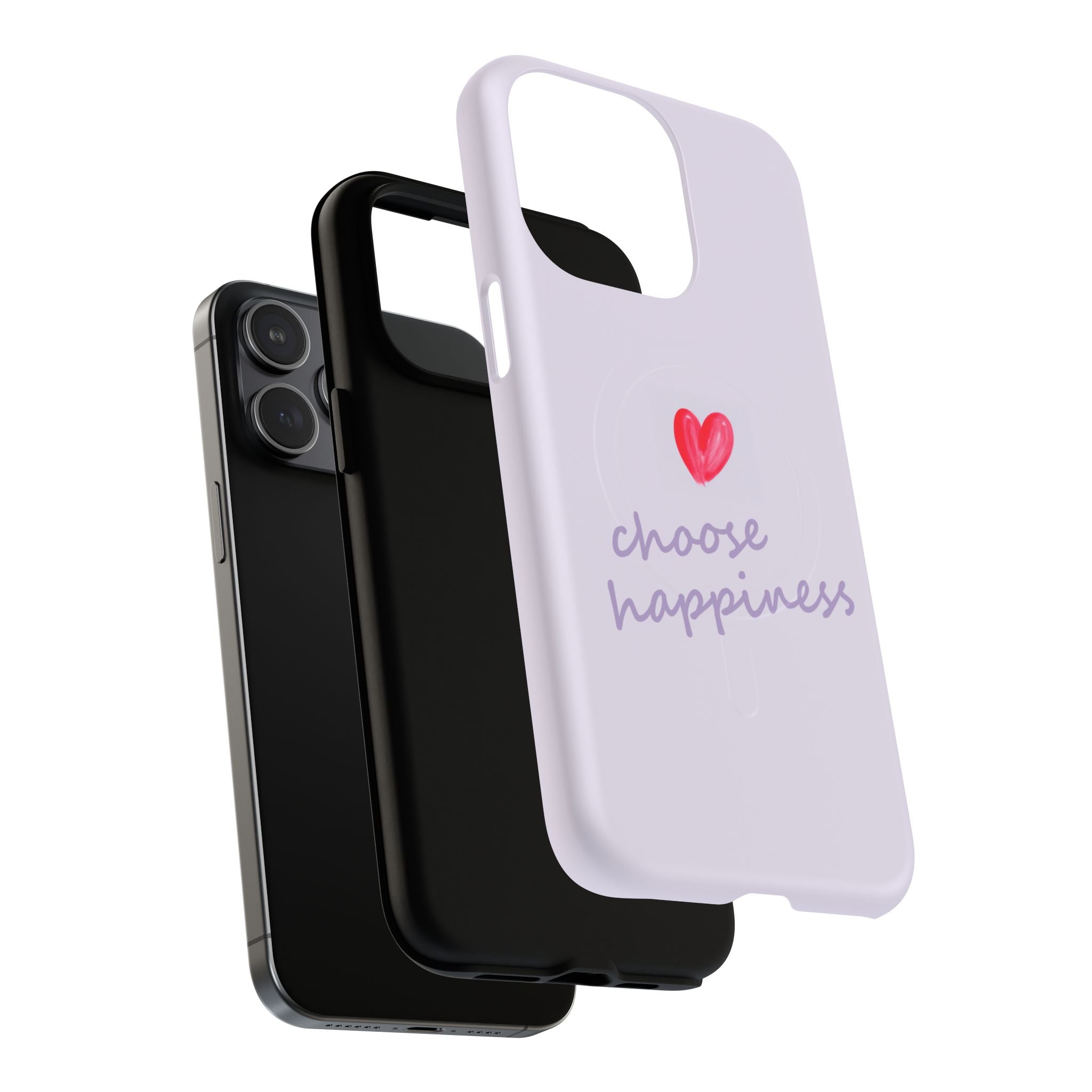 Tough Magnetic Case — "Choose Happiness" Heart Phone Cover