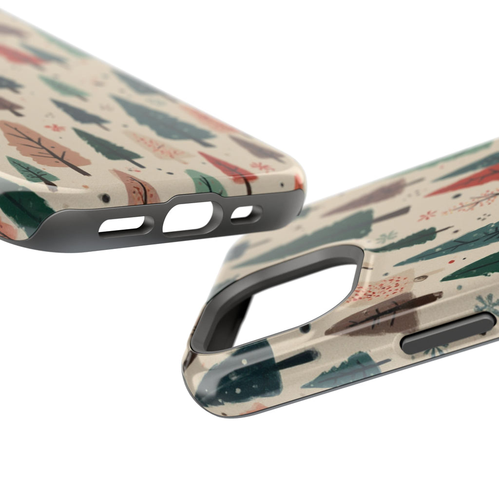 Forest Pattern Magnetic Impact-Resistant Phone Case — Winter Tree Design
