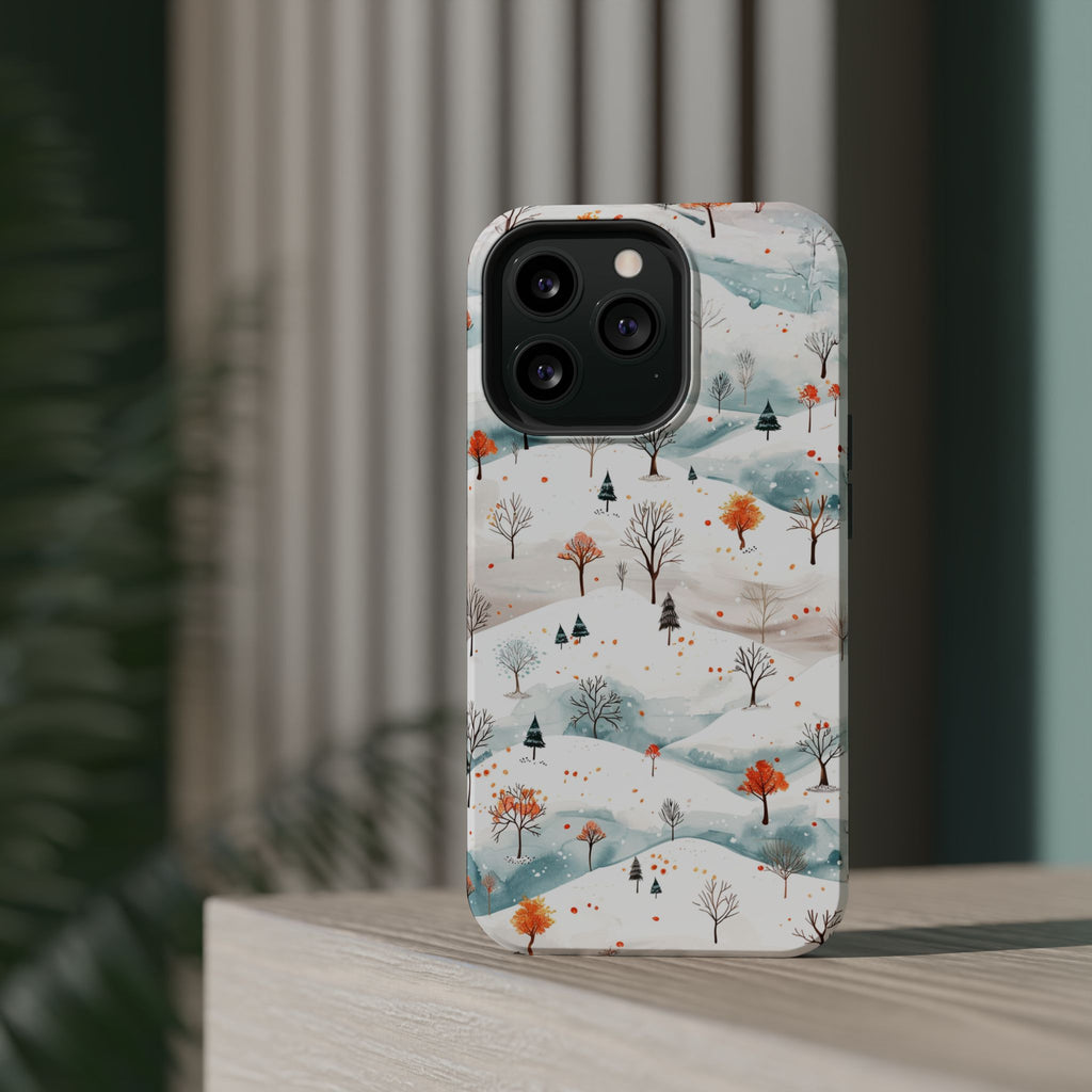 Winter Woodland Magnetic Phone Case — Impact-Resistant MagSafe-Compatible