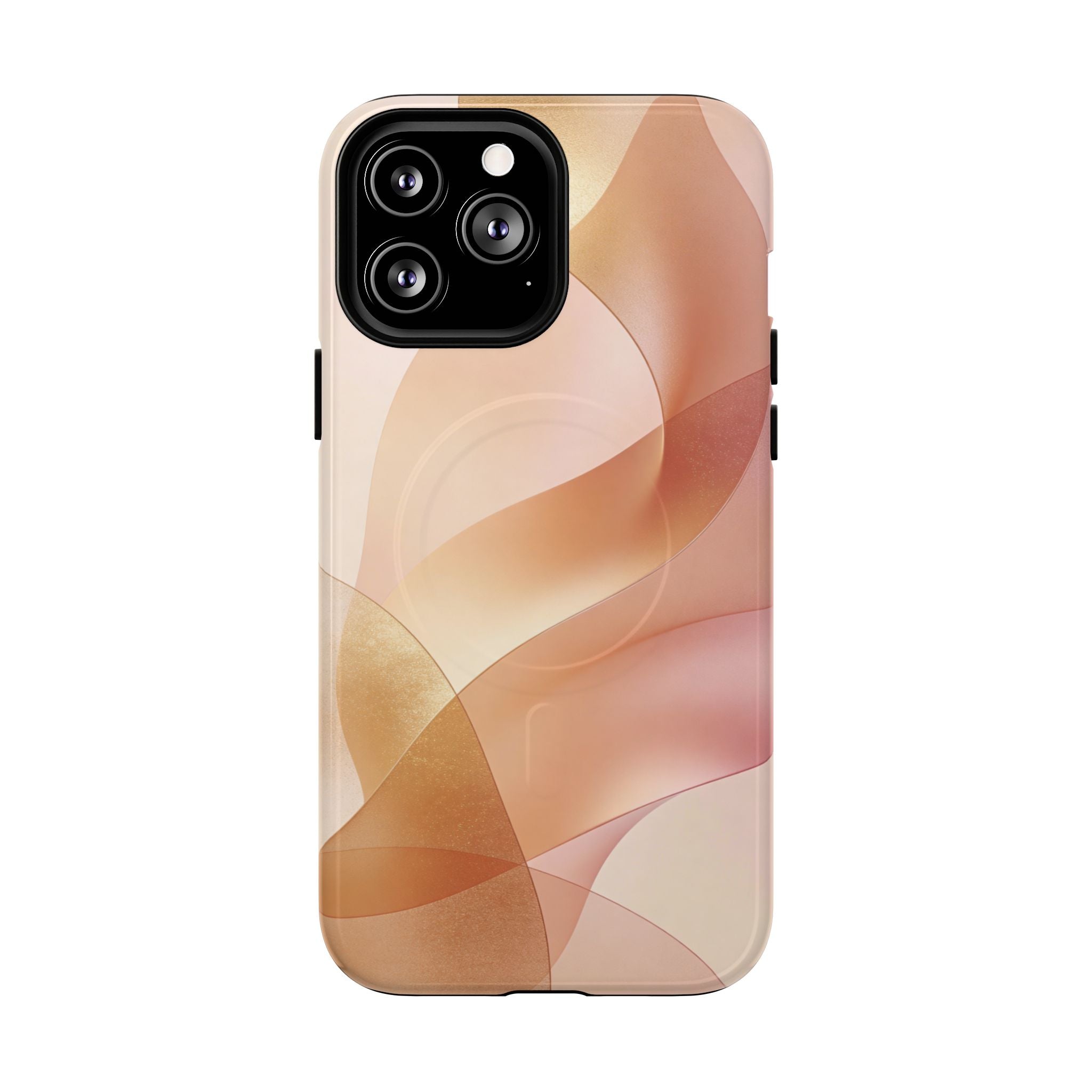 Magnetic Tough Phone Case — Abstract Peach Wave Armor