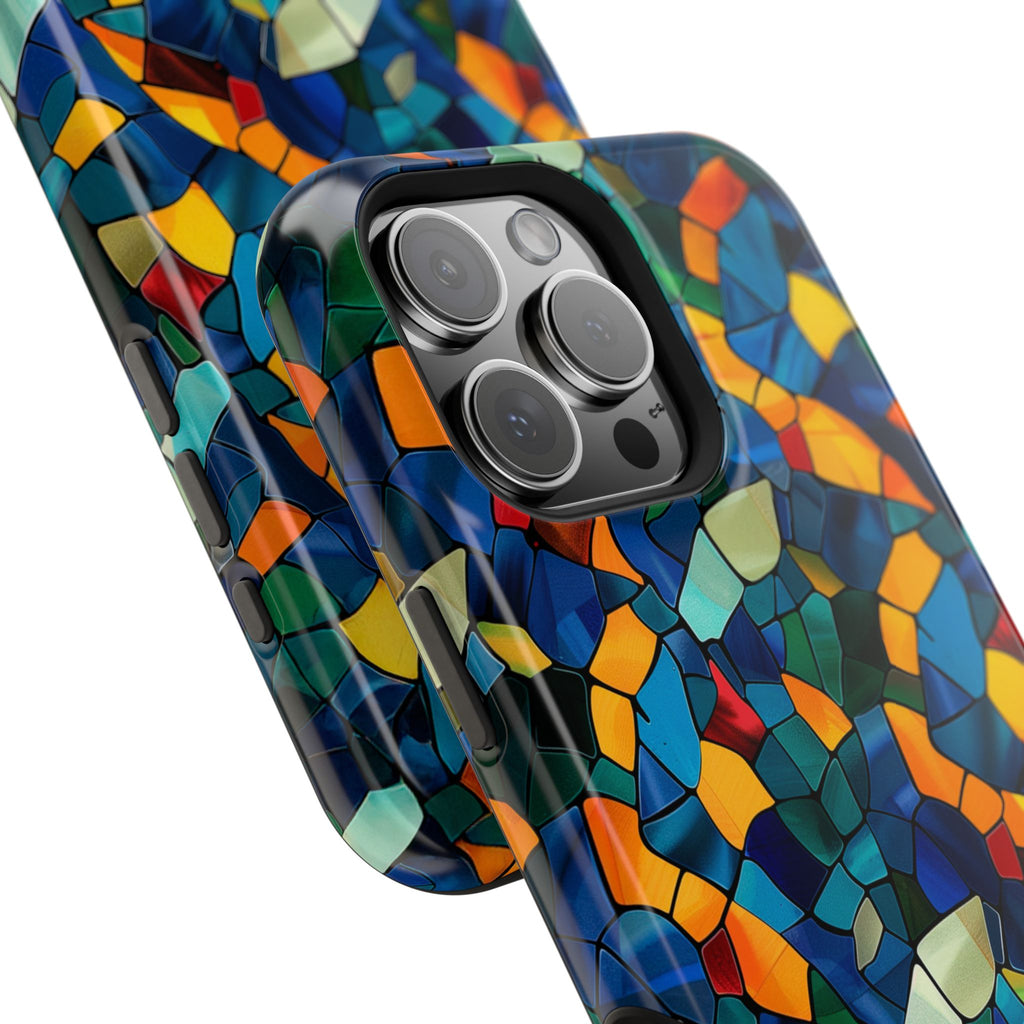 Stained Glass Mosaic Magnetic Impact Phone Case — Durable Protective Cover