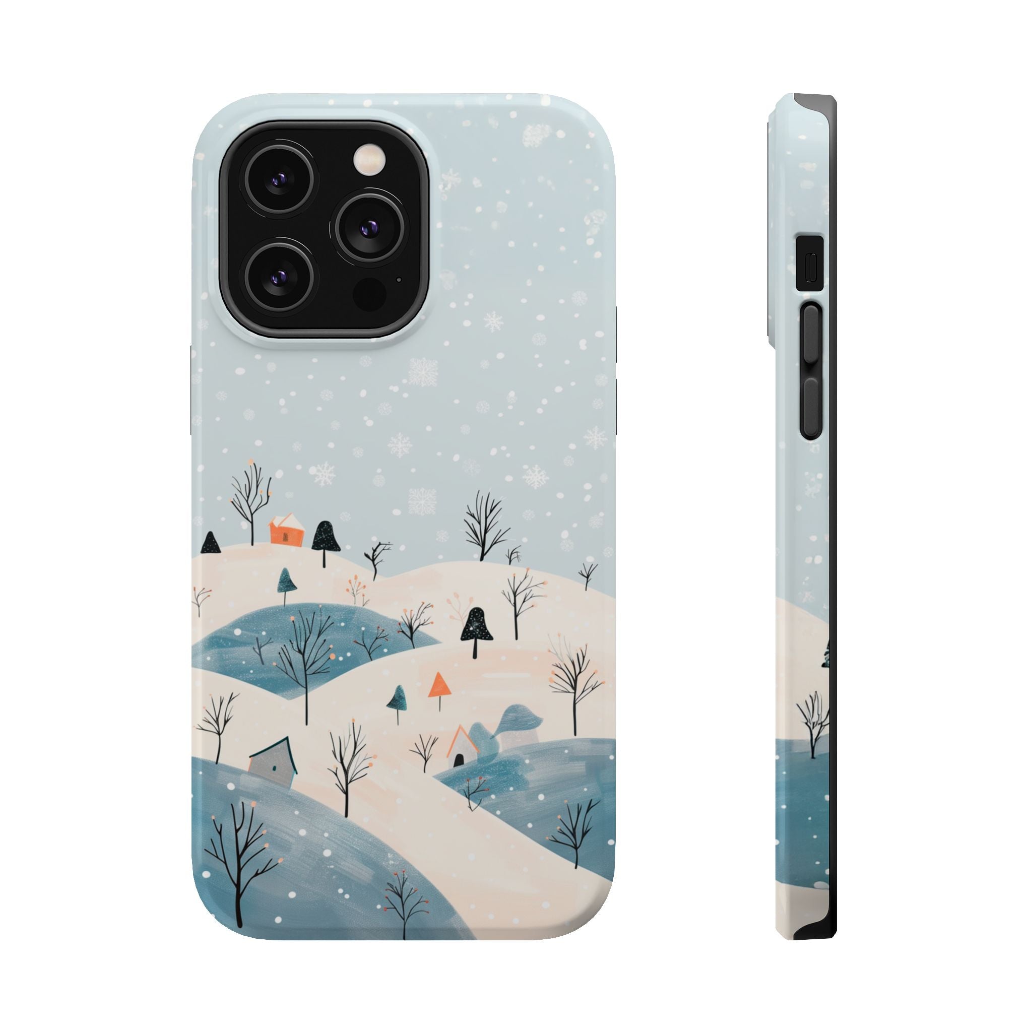 Winter Snowy Hills Magnetic Impact Phone Case — Cute Scenic Landscape iPhone Cover