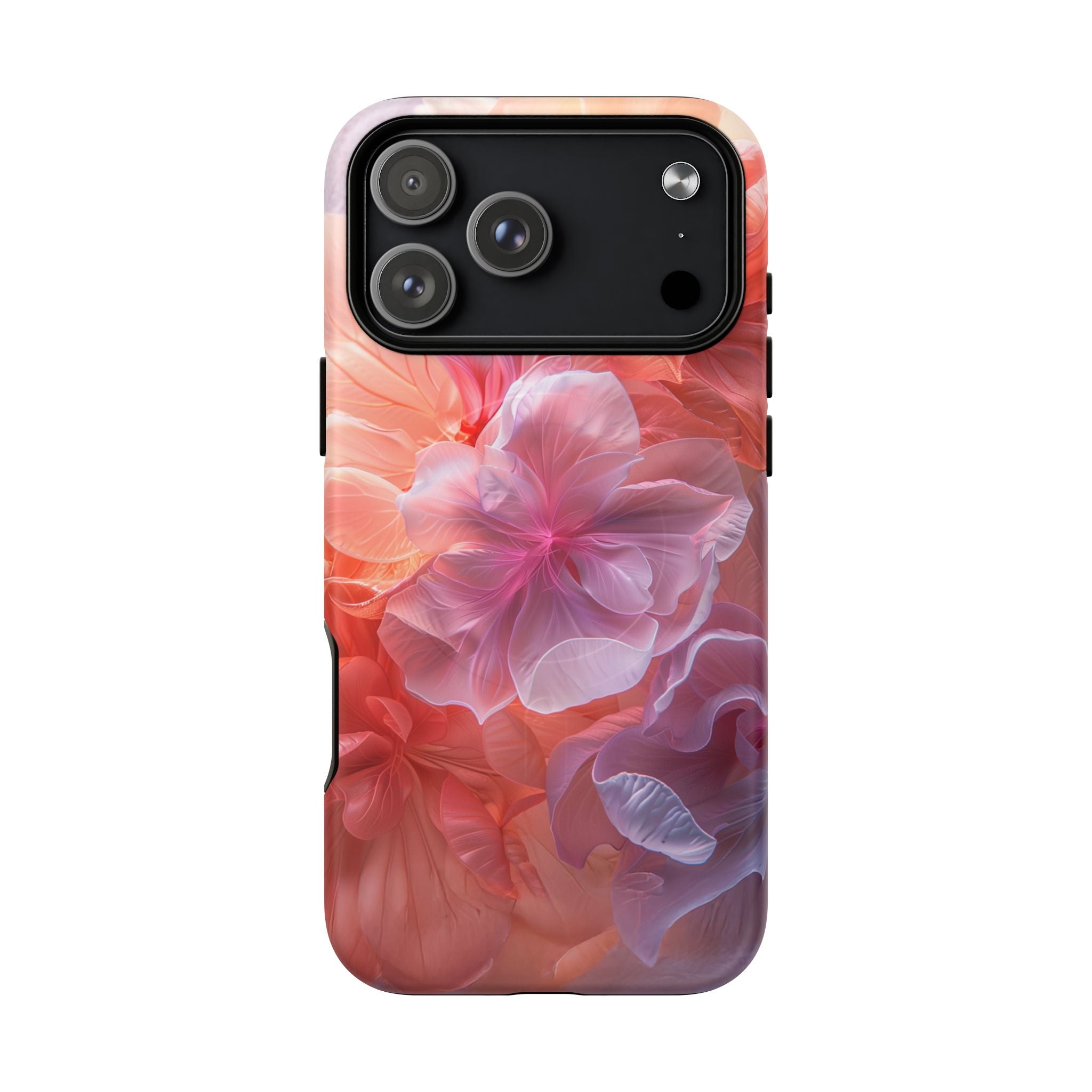 Floral Dream Tough Magnetic Phone Case — Pink Peach Petal Design