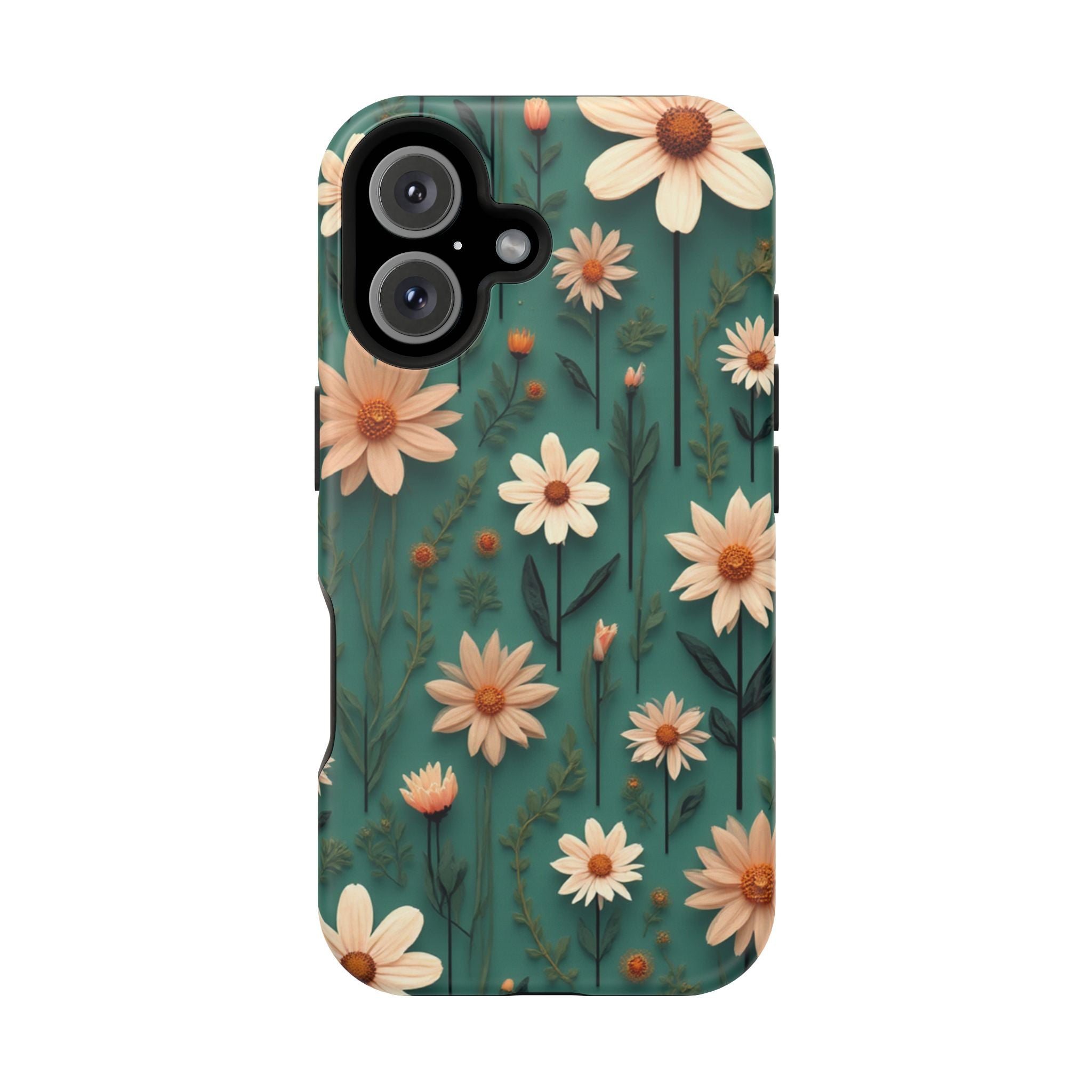 Floral Daisy Magnetic Impact-Resistant Phone Case
