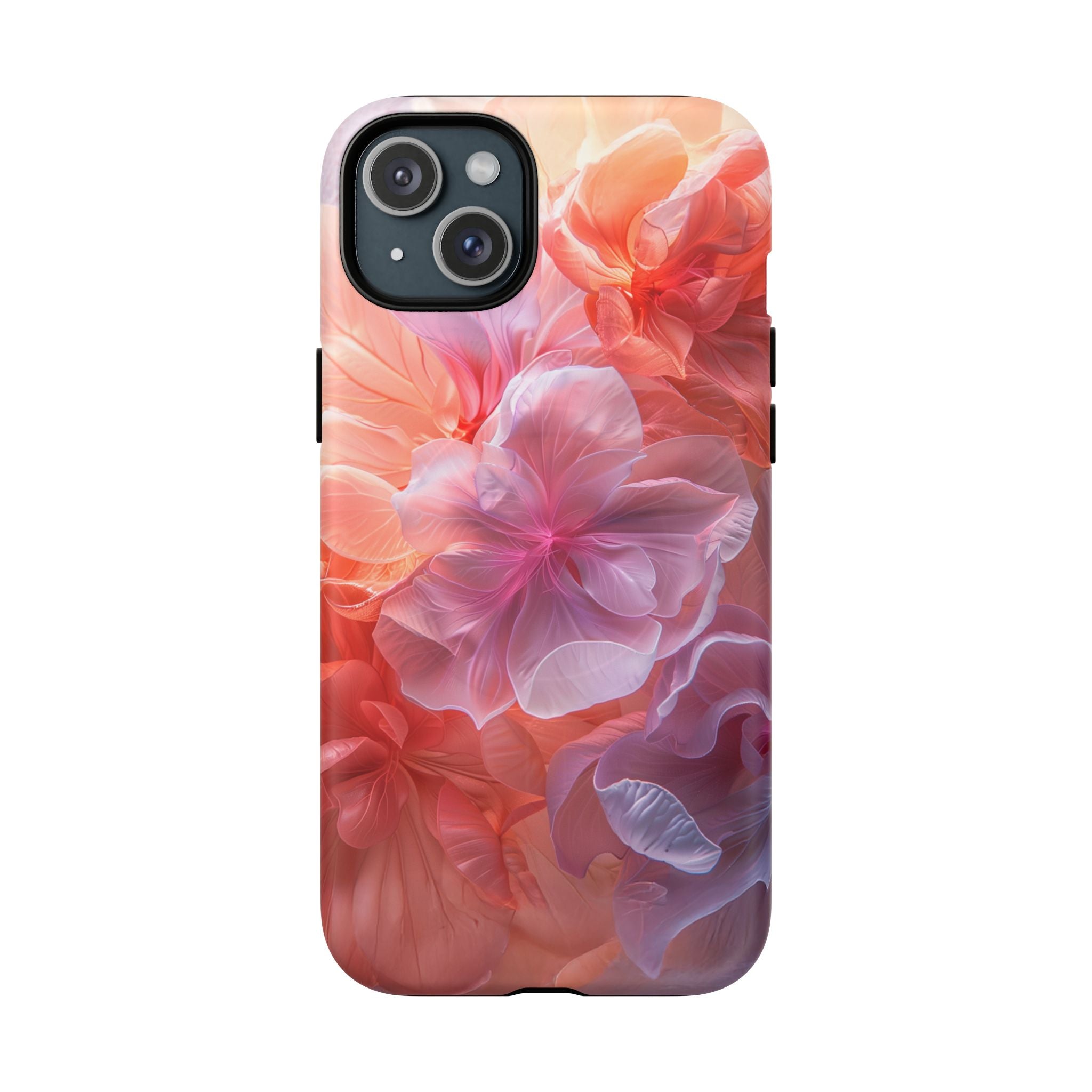 Floral Dream Tough Magnetic Phone Case — Pink Peach Petal Design