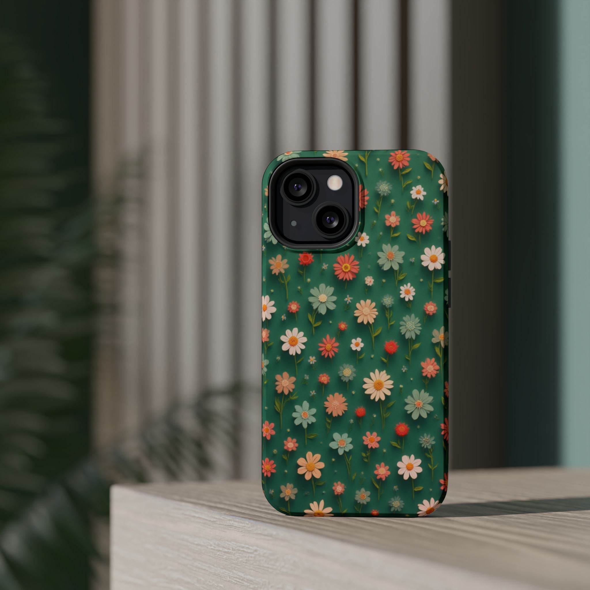 Floral Daisy Magnetic Impact-Resistant Phone Case