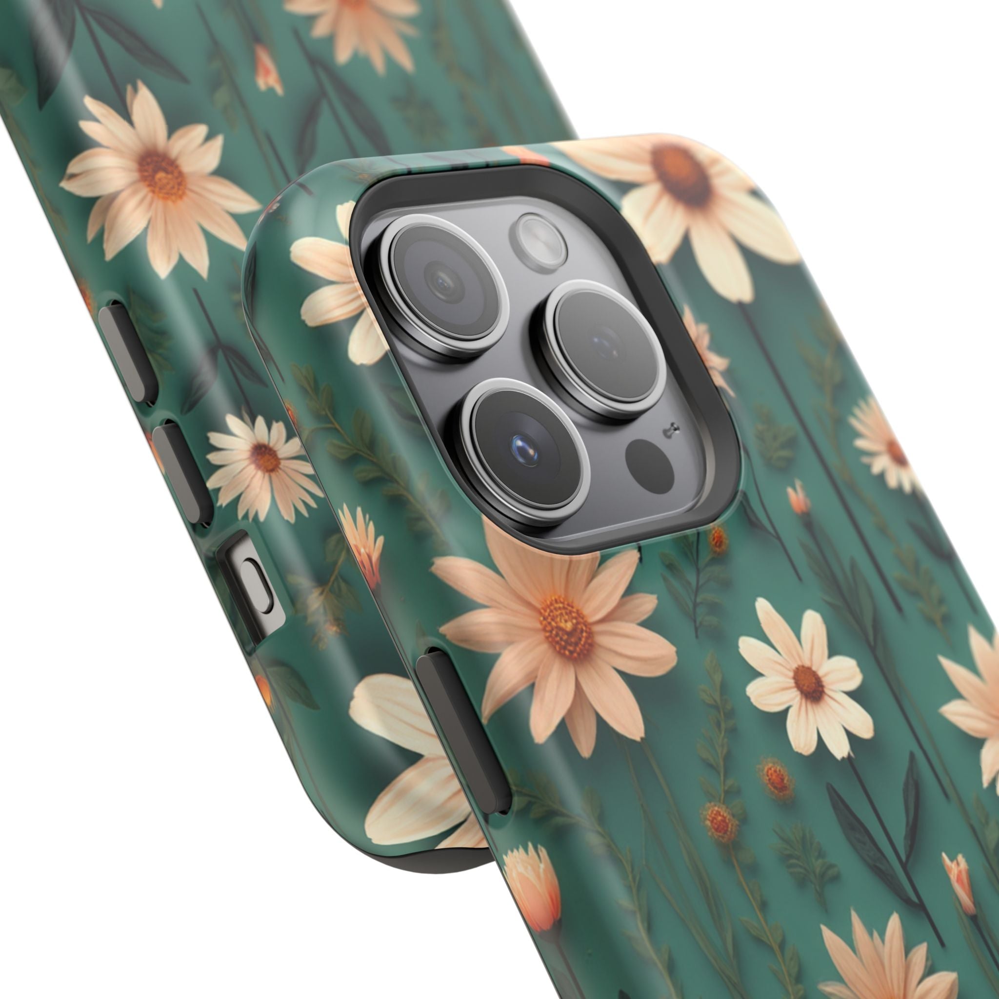 Floral Daisy Magnetic Impact-Resistant Phone Case