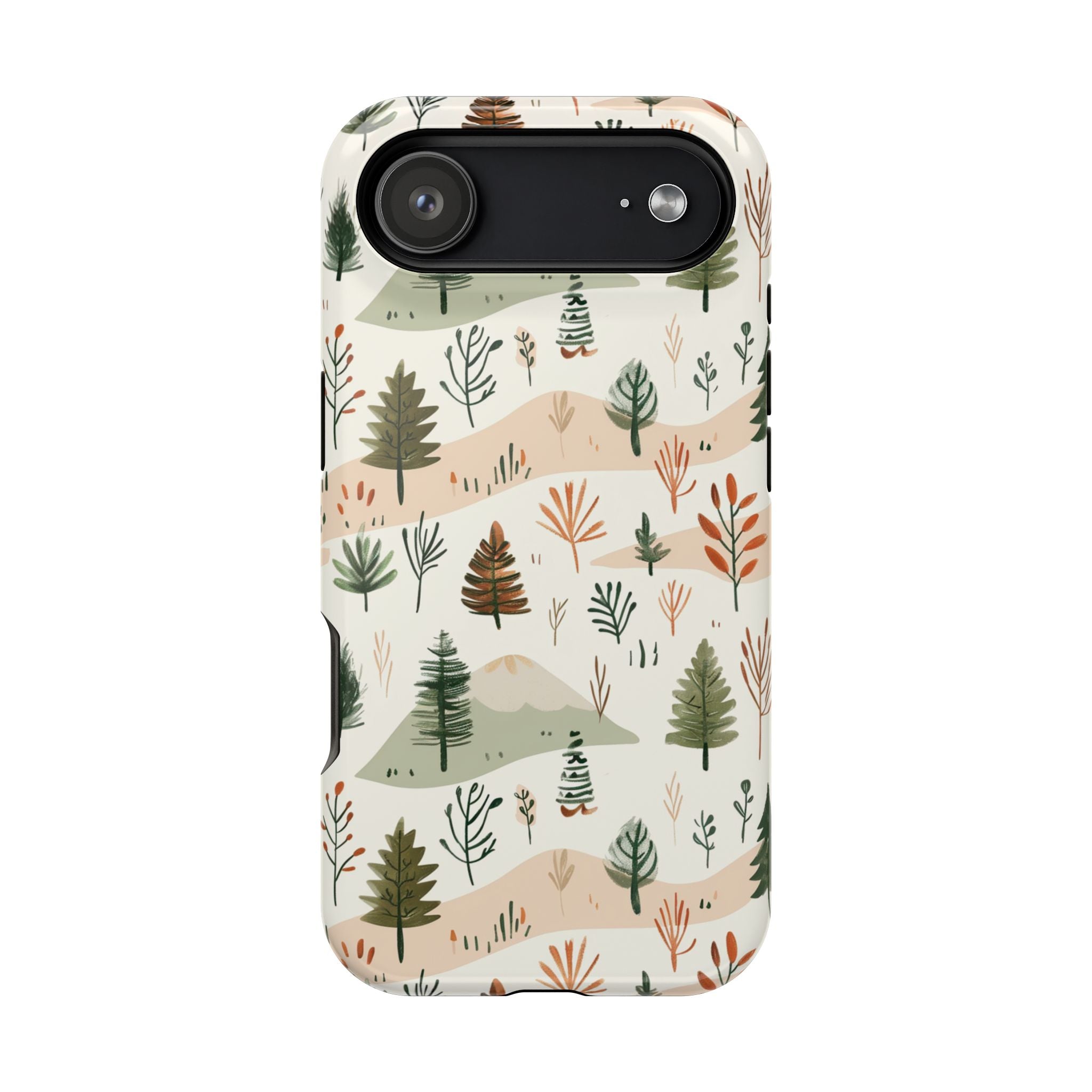Magnetic Impact-Resistant Phone Case — Woodland Trees Pattern