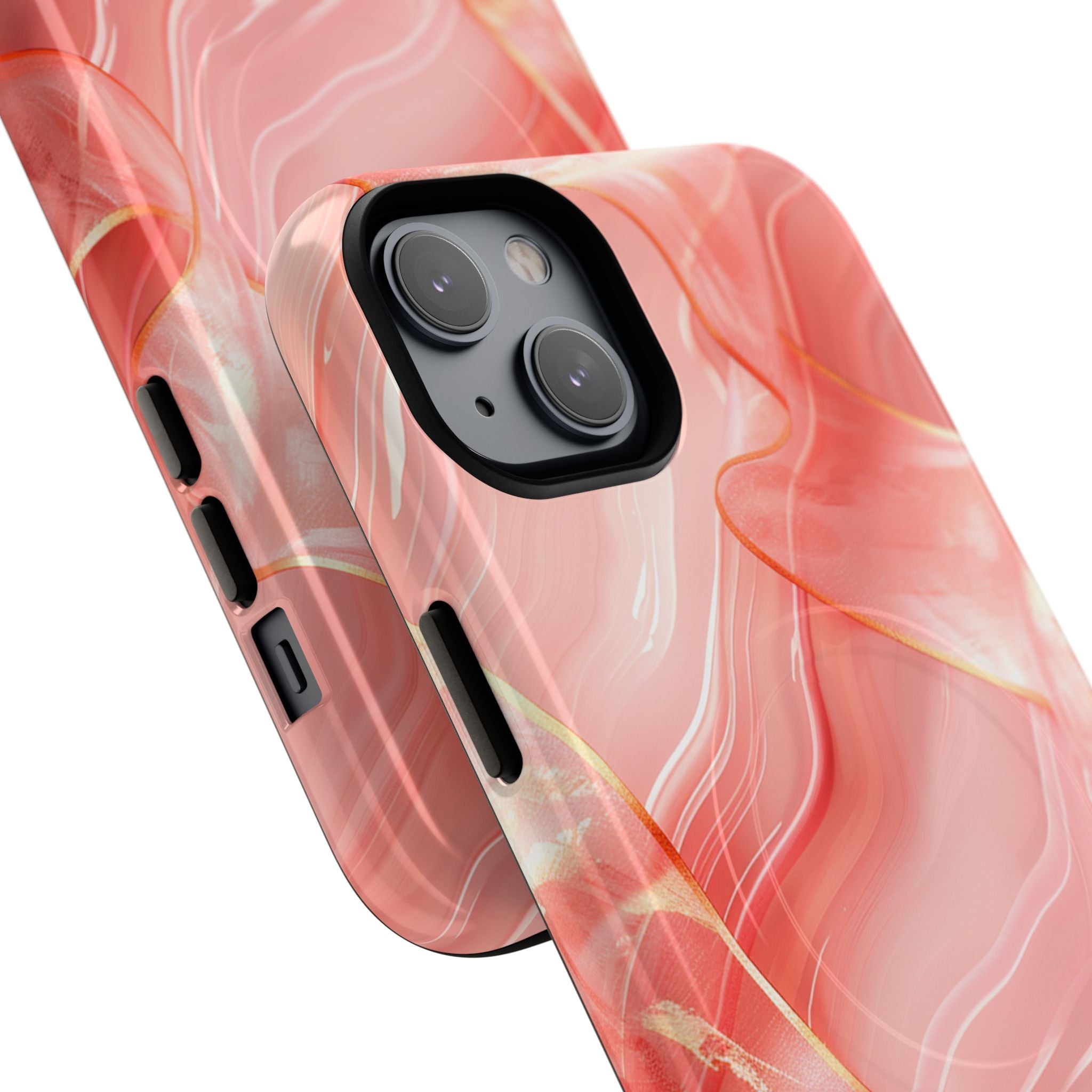 Pink Marble Magnetic Phone Case — Tough Protective iPhone Cover