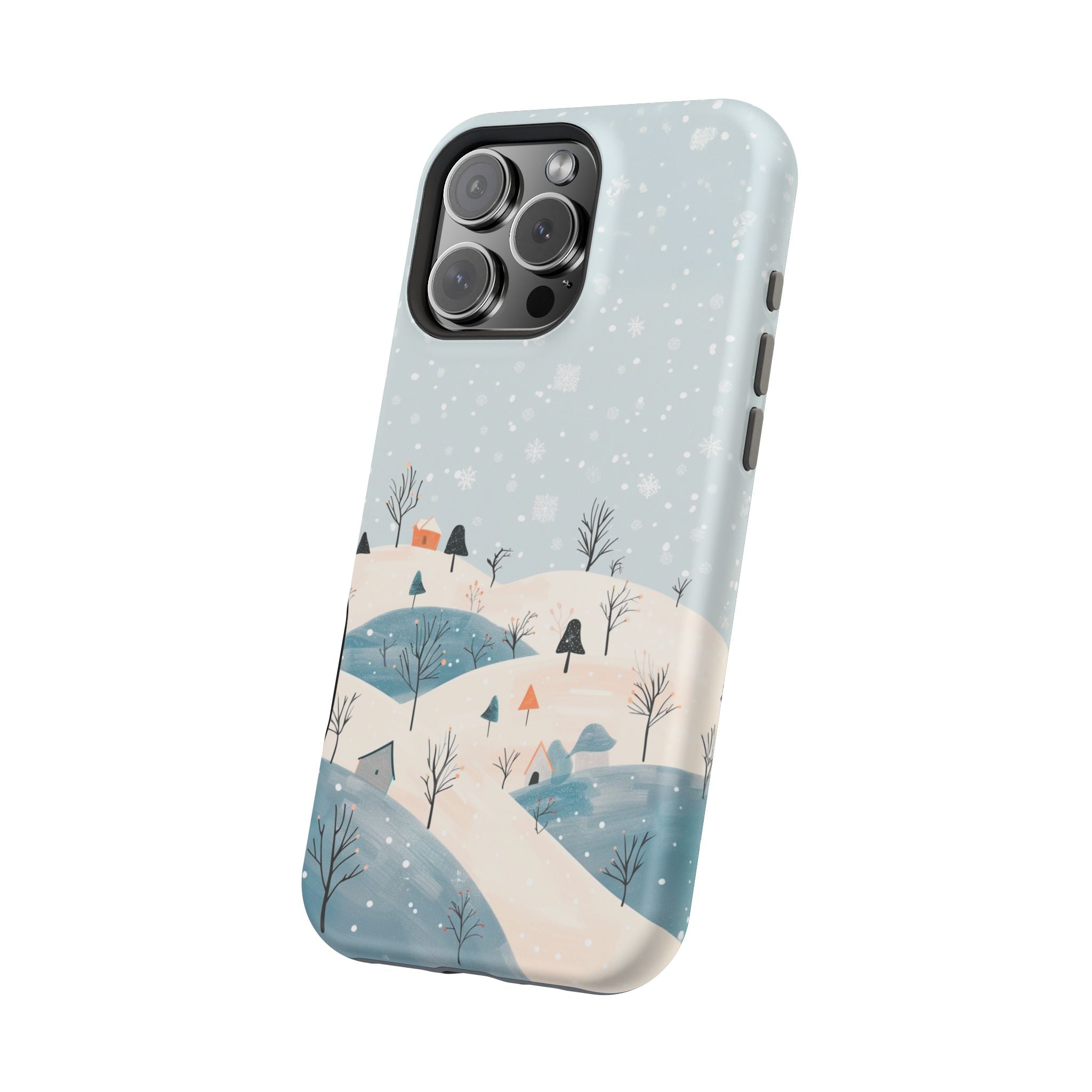 Winter Snowy Hills Magnetic Impact Phone Case — Cute Scenic Landscape iPhone Cover