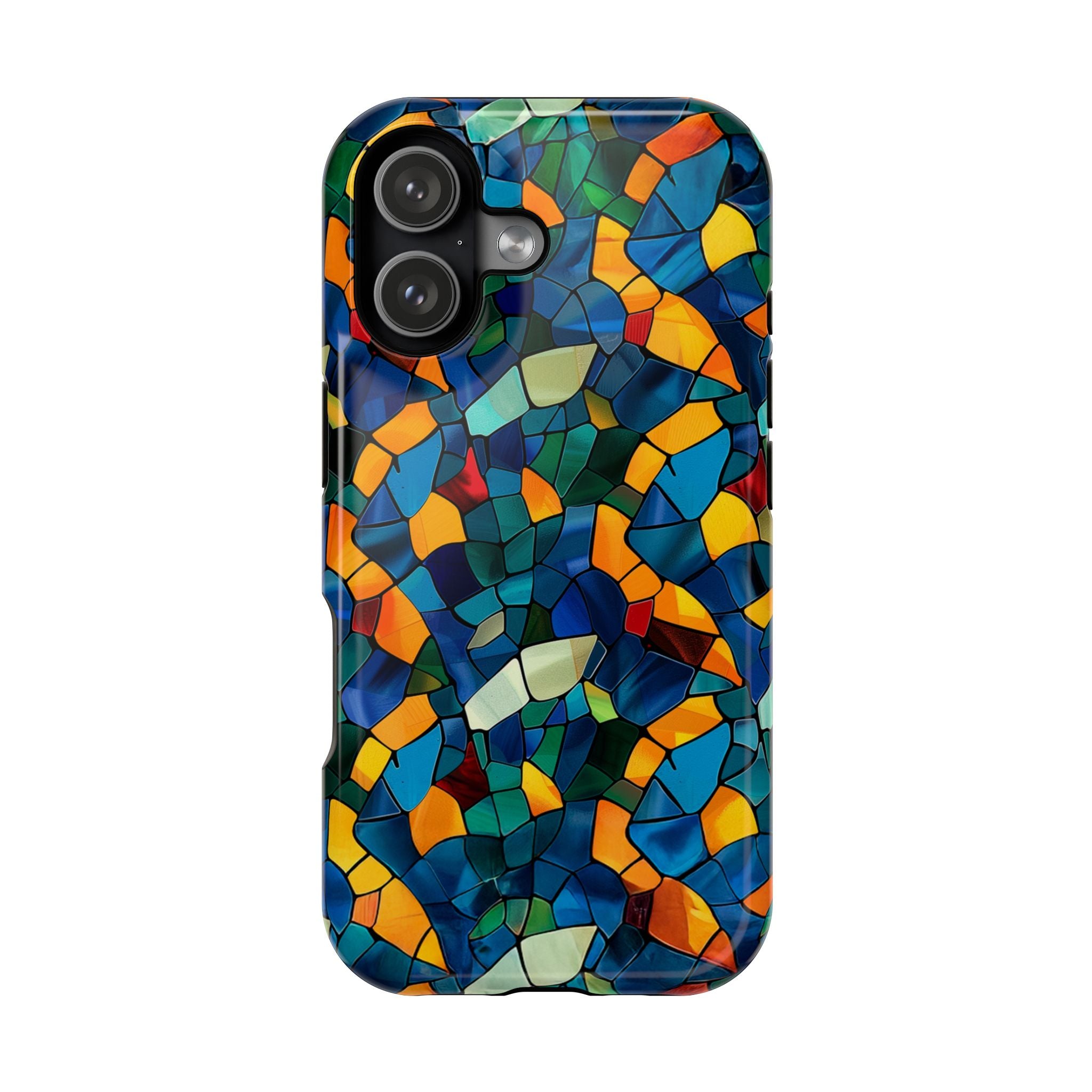 Stained Glass Mosaic Magnetic Impact Phone Case — Durable Protective Cover