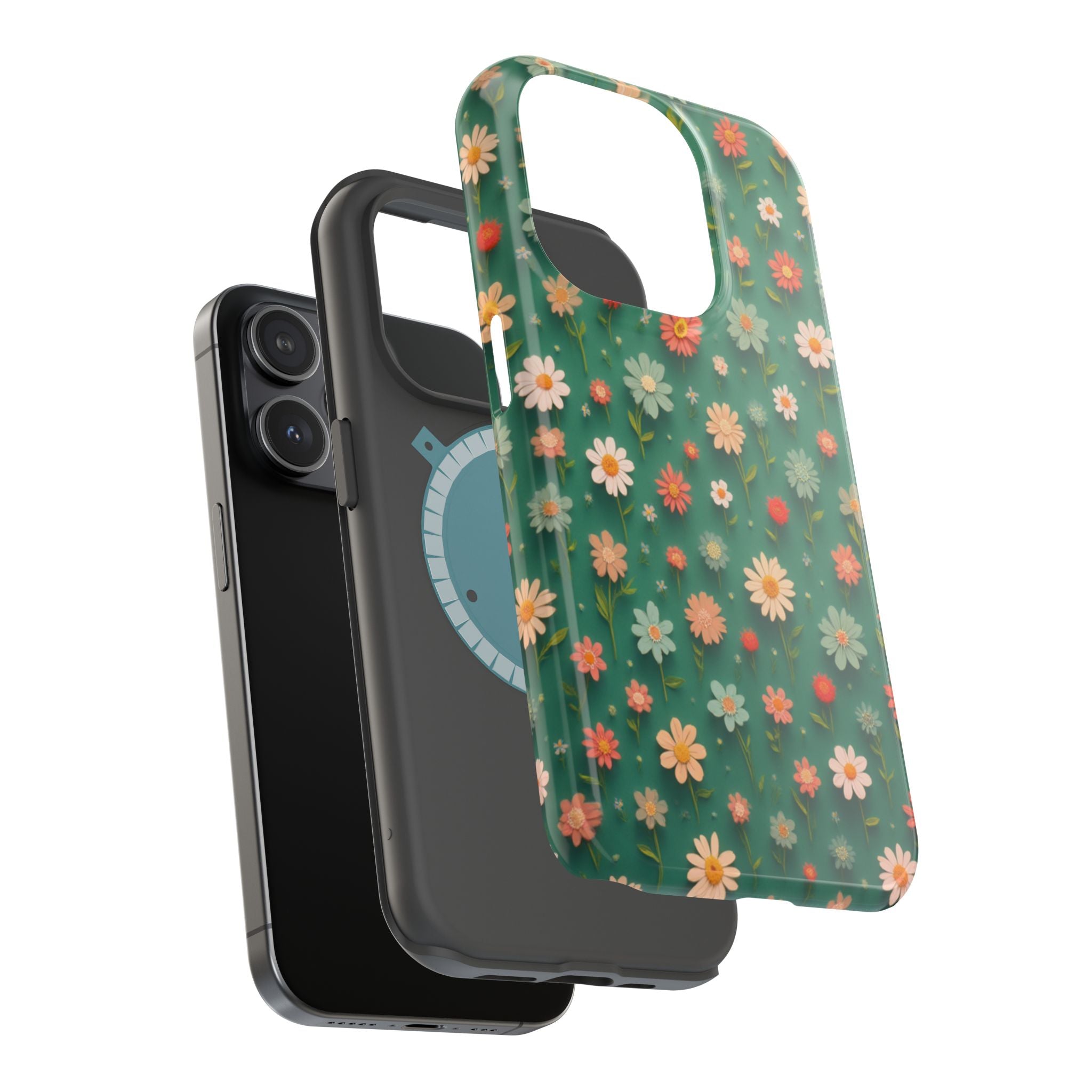Floral Daisy Magnetic Impact-Resistant Phone Case