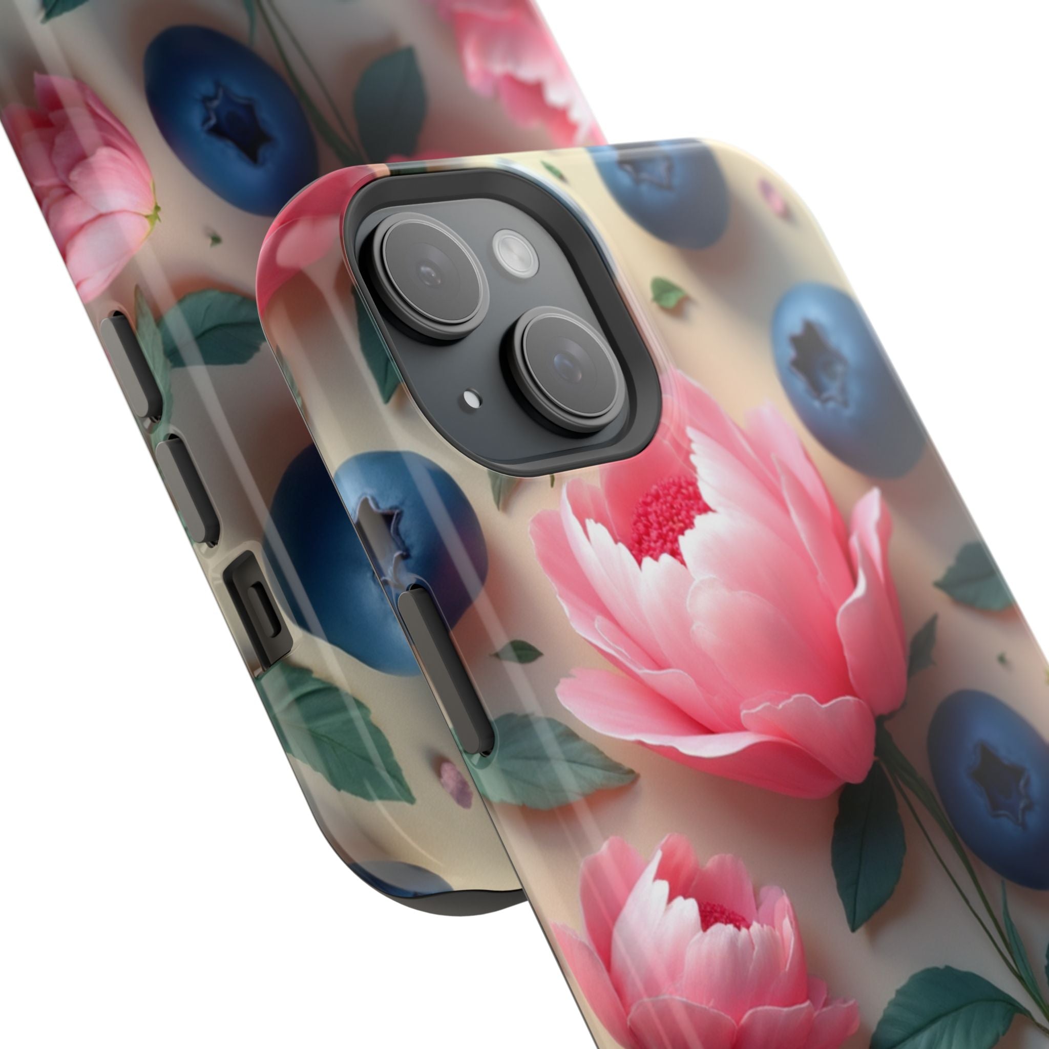 Floral Blueberry Phone Case — Magnetic Impact-Resistant