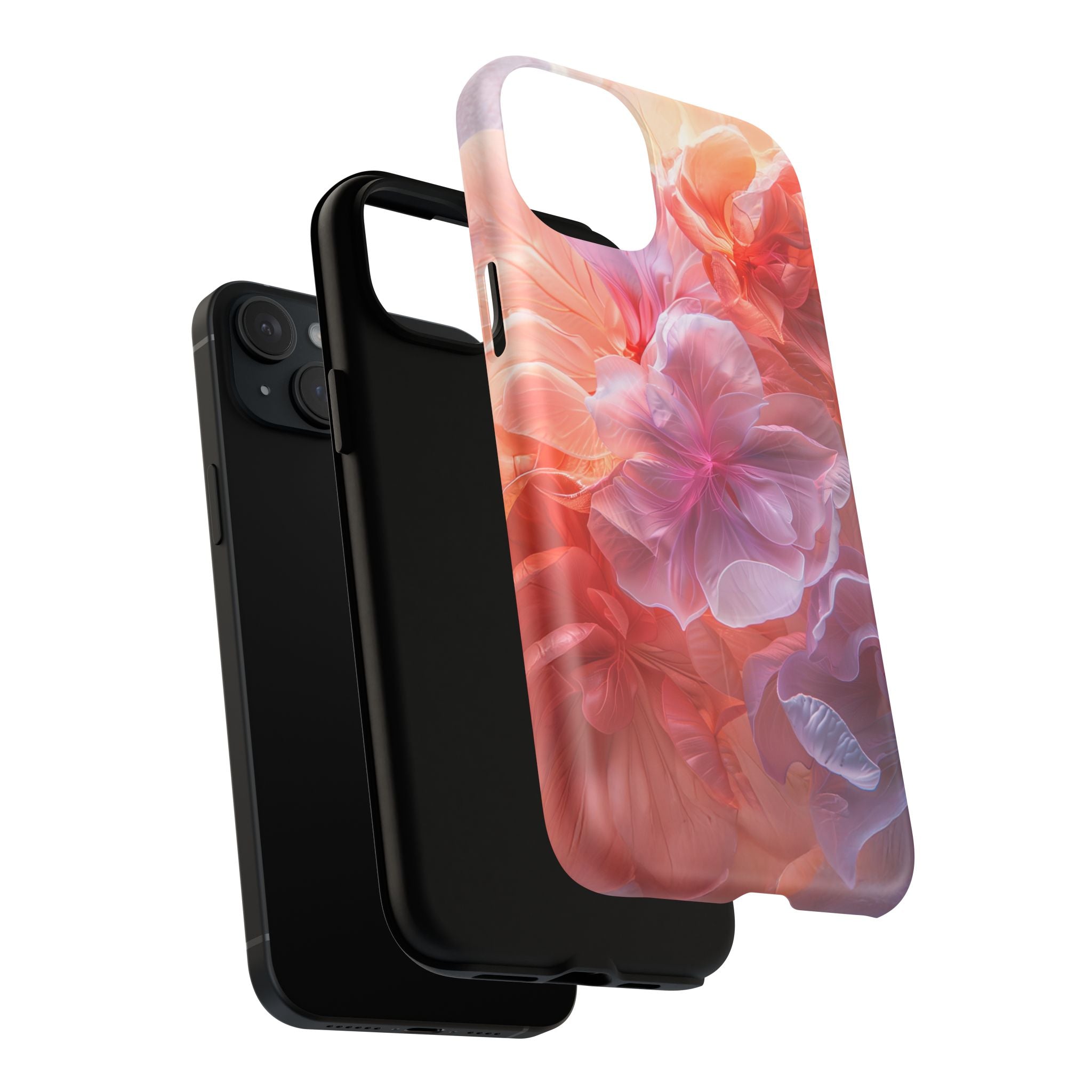 Floral Dream Tough Magnetic Phone Case — Pink Peach Petal Design