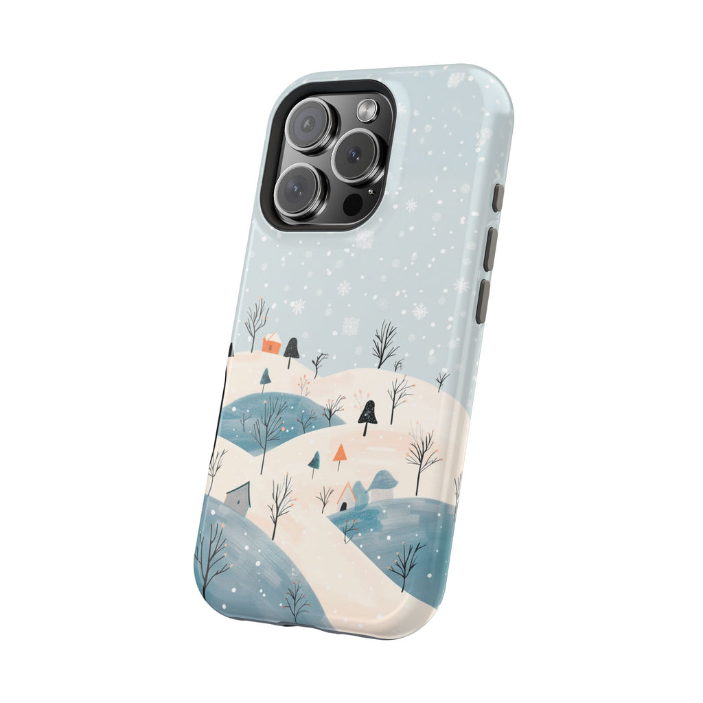 Winter Snowy Hills Magnetic Impact Phone Case — Cute Scenic Landscape iPhone Cover