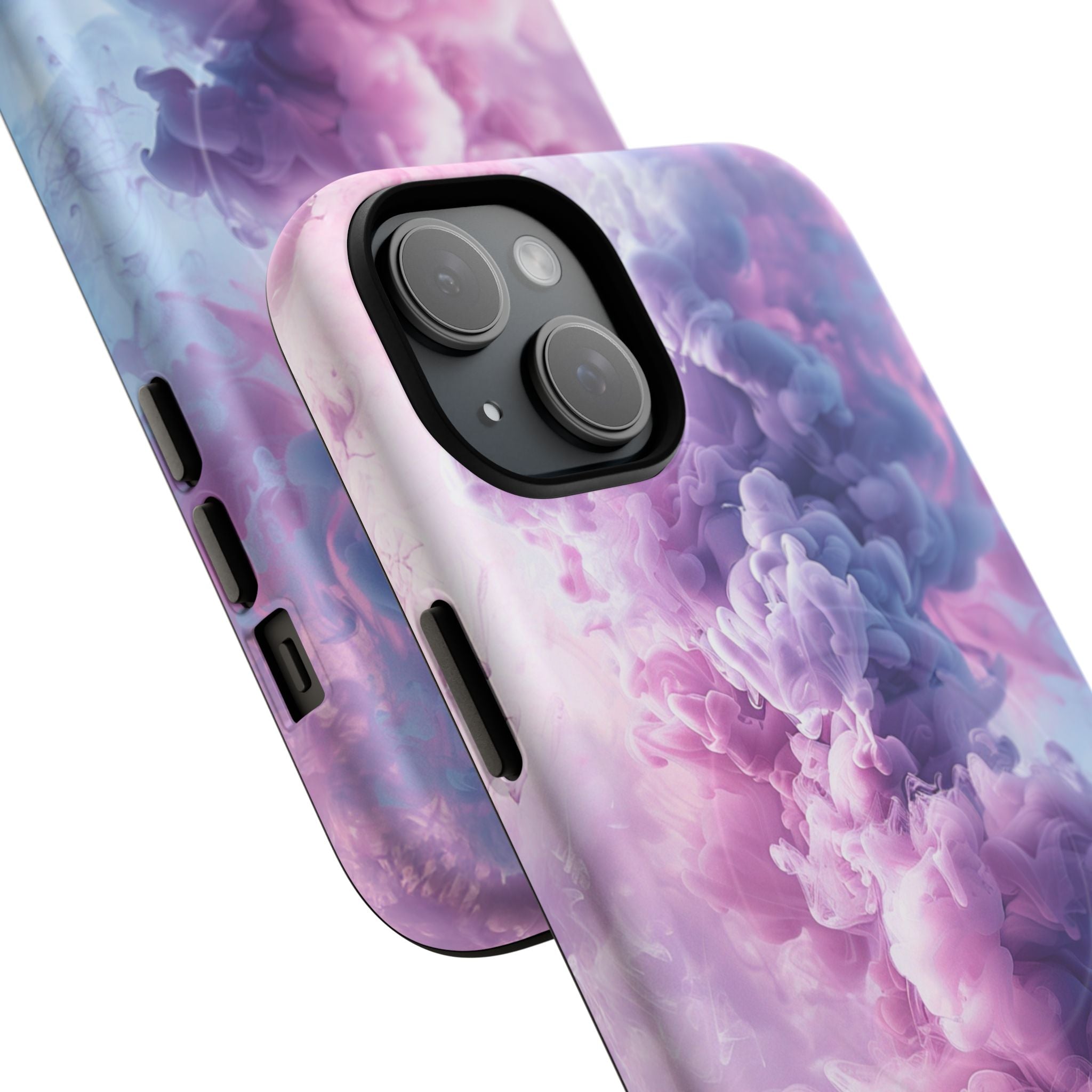 Magnetic Tough Phone Case — Pink & Purple Cloud Smoke Design