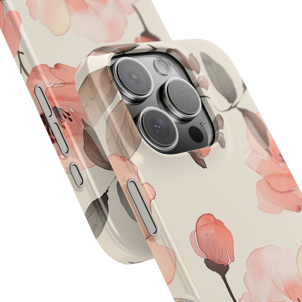 Floral Snap Phone Case — Blush Watercolor Poppies