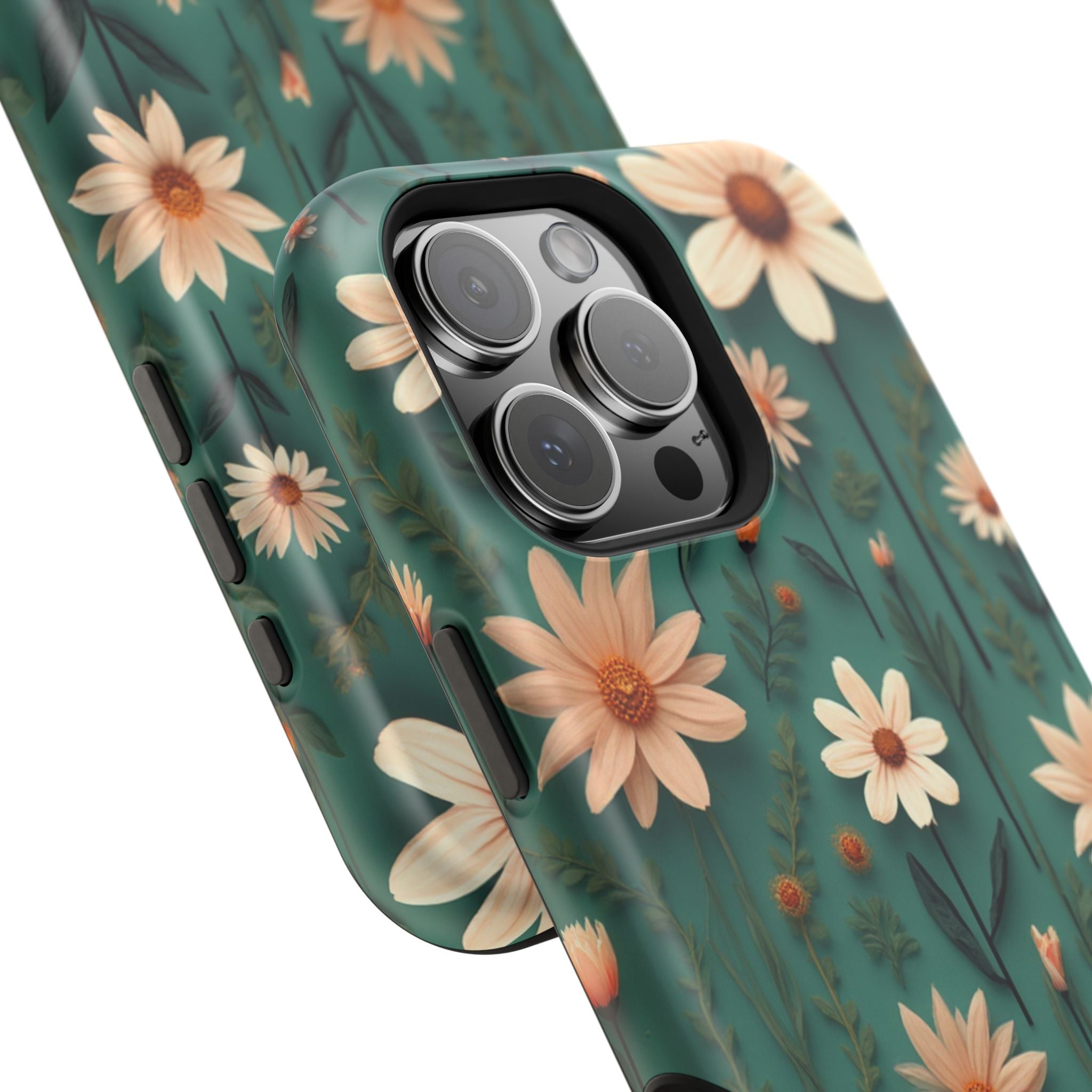 Floral Daisy Magnetic Impact-Resistant Phone Case