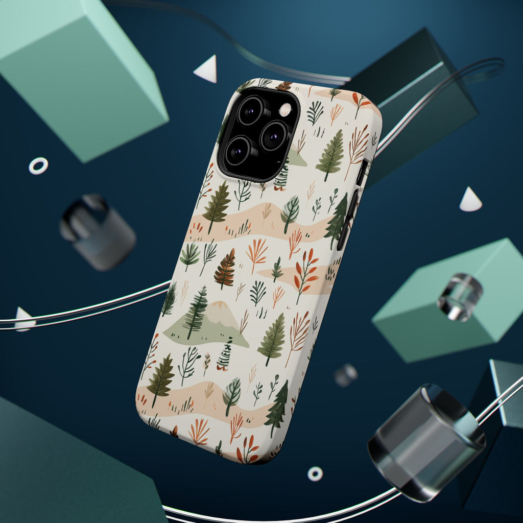 Magnetic Impact-Resistant Phone Case — Woodland Trees Pattern