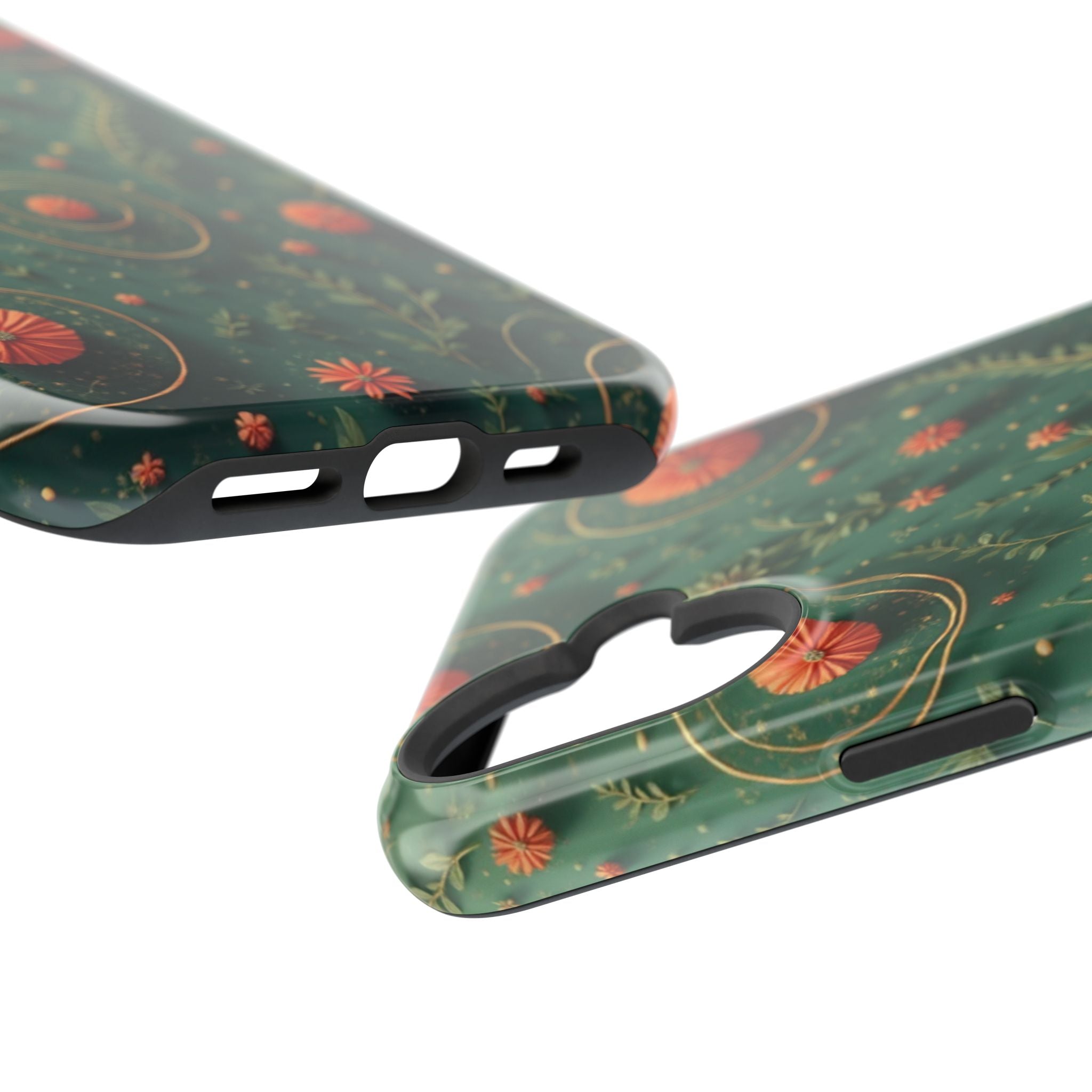Floral Green Magnetic Impact Phone Case — Protective Botanical Design