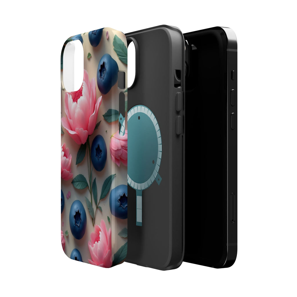 Floral Blueberry Phone Case — Magnetic Impact-Resistant