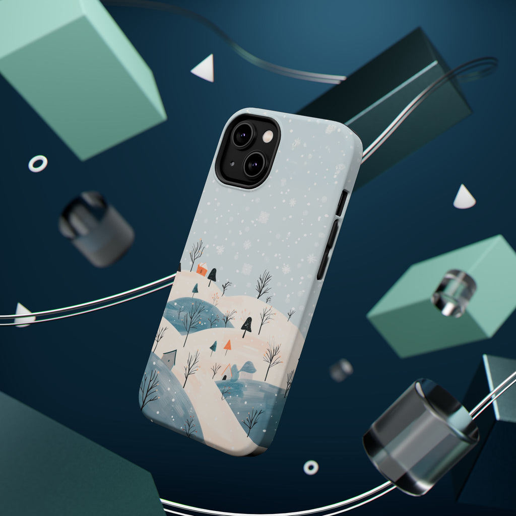 Winter Snowy Hills Magnetic Impact Phone Case — Cute Scenic Landscape iPhone Cover