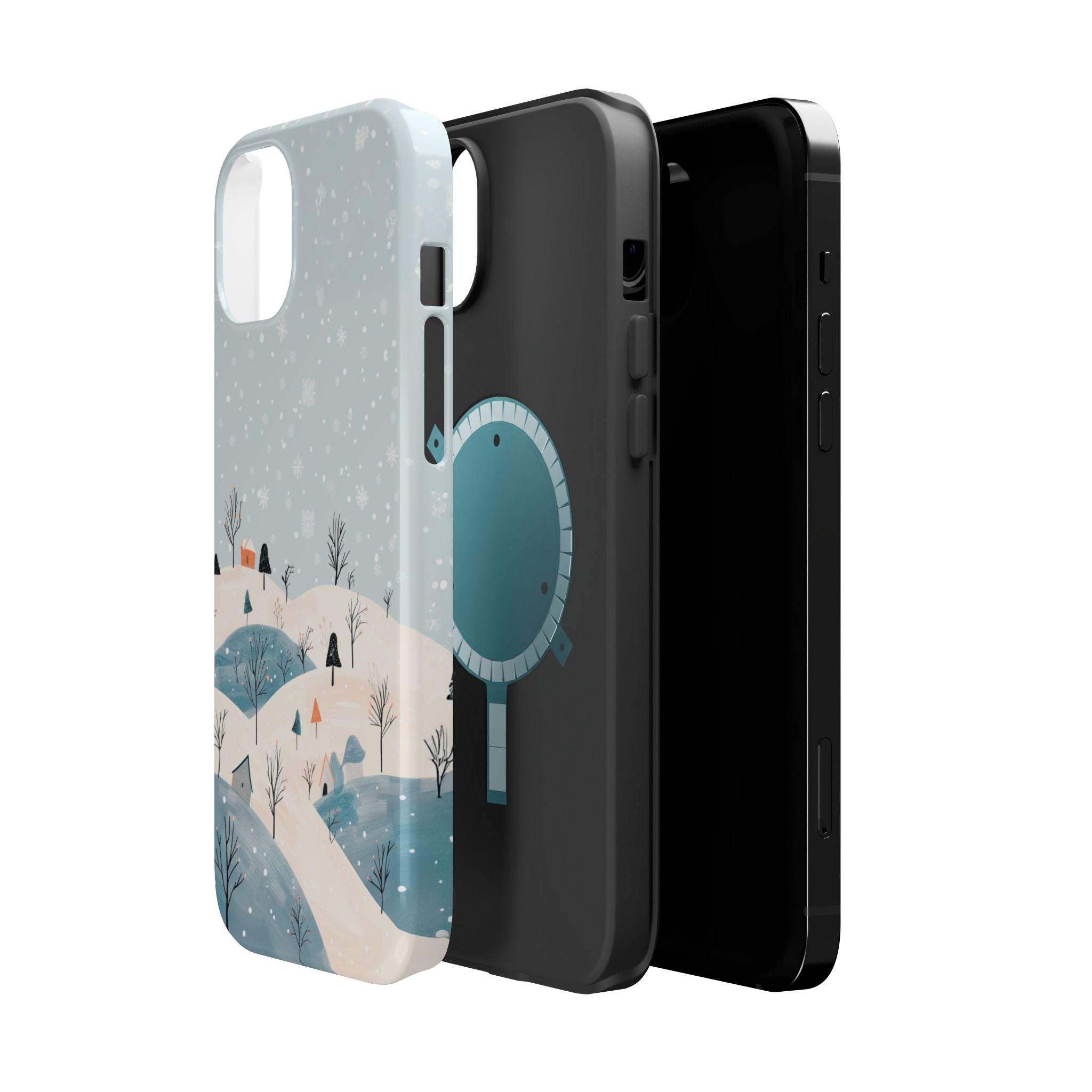 Winter Snowy Hills Magnetic Impact Phone Case — Cute Scenic Landscape iPhone Cover