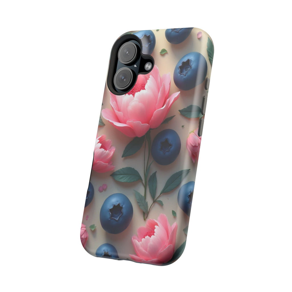 Floral Blueberry Phone Case — Magnetic Impact-Resistant